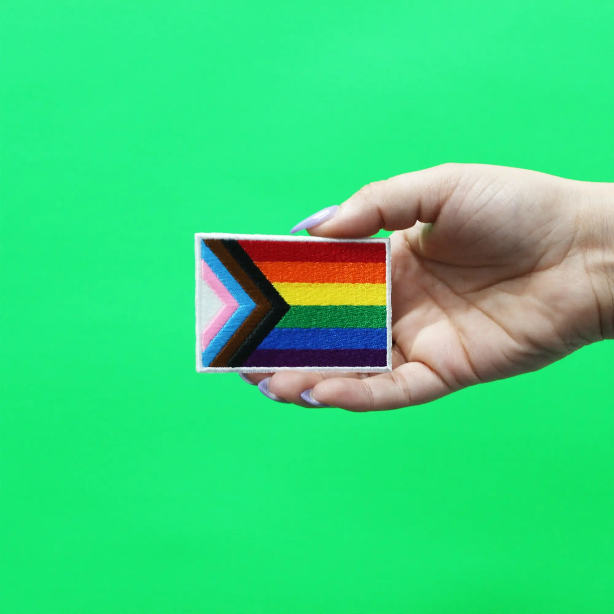 All Inclusive Pride Flag Patch LGBTQ+ Community Embroidered Iron-On - Image 2