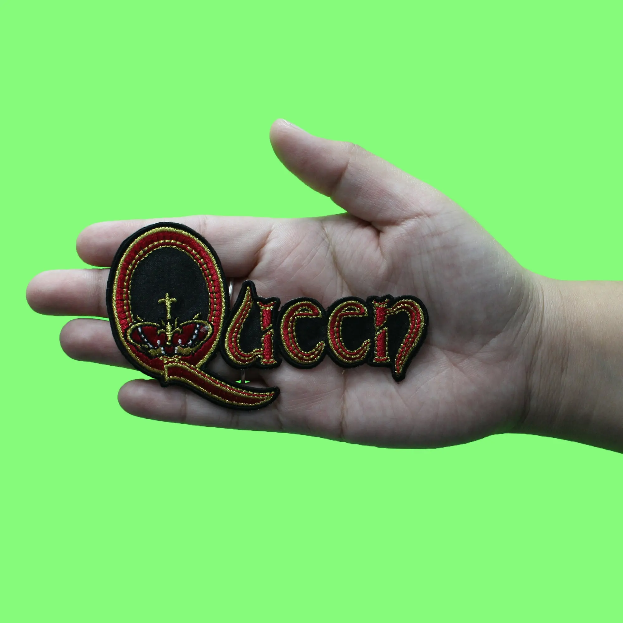 Queen Crown 1973 Logo Patch Classic British Rock Band Embroidered Iron On - Image 2