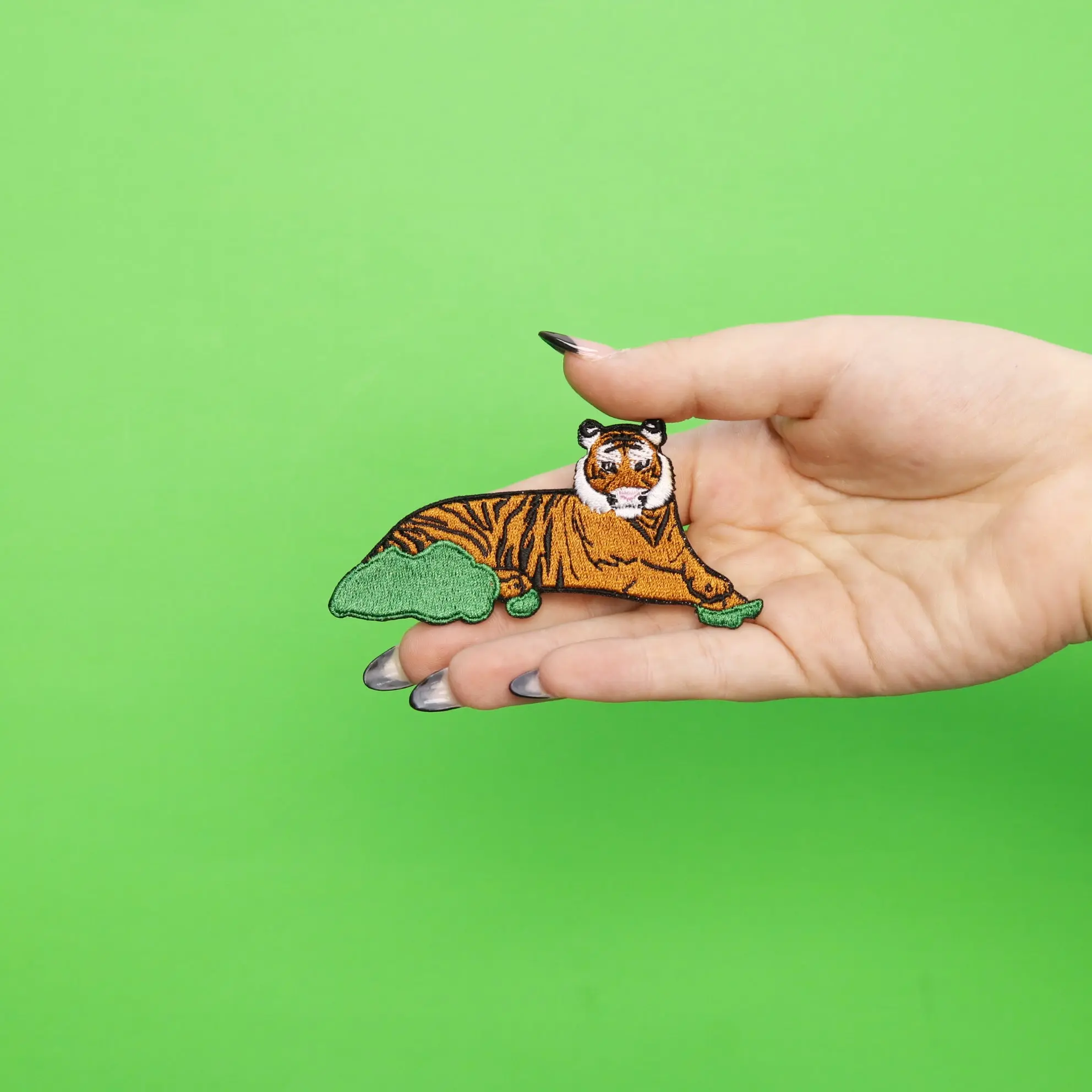 Realistic Tiger Full Body Embroidered Iron On Patch - Image 2