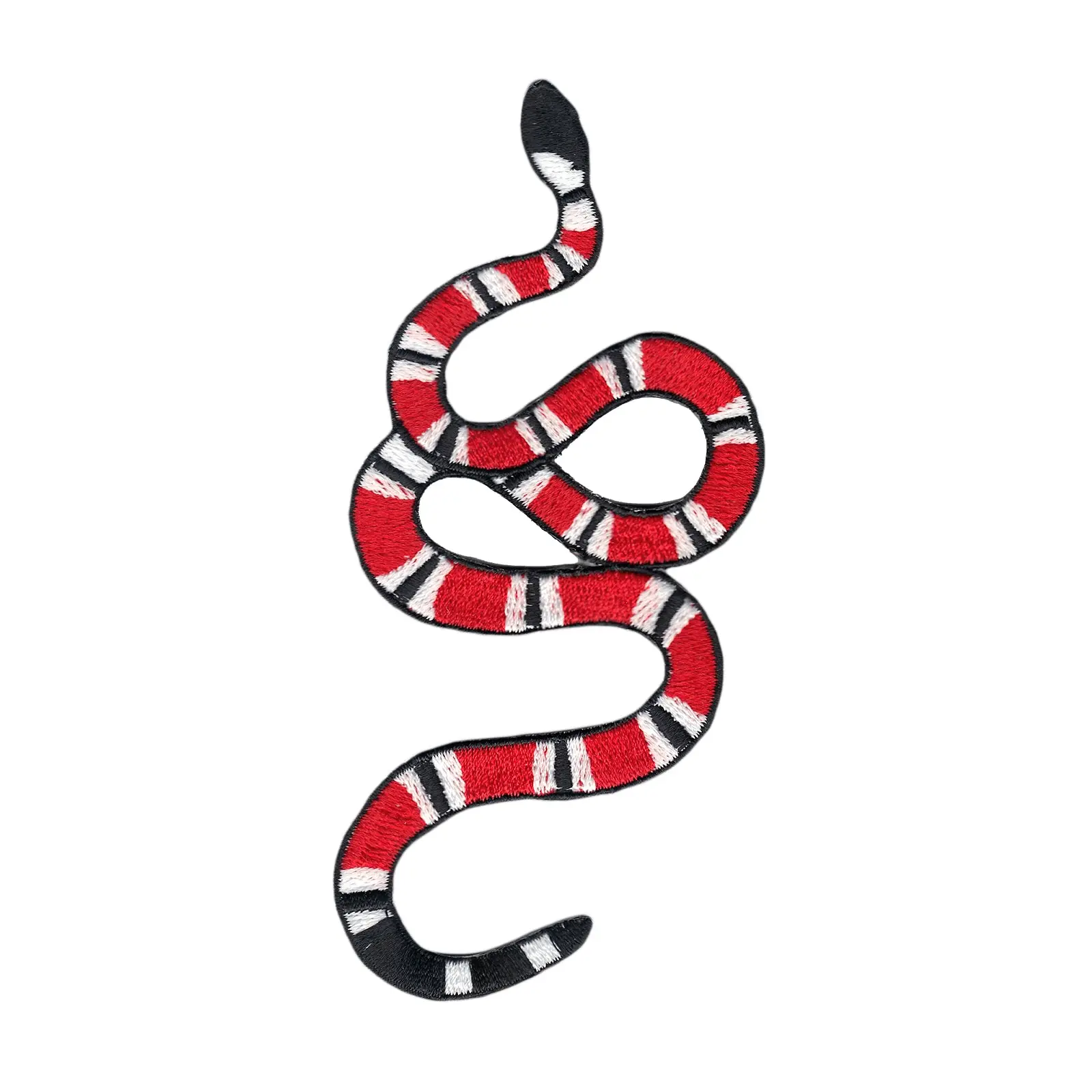 Red Coral Snake (ALT) Iron On Applique Patch - Left - Image 2