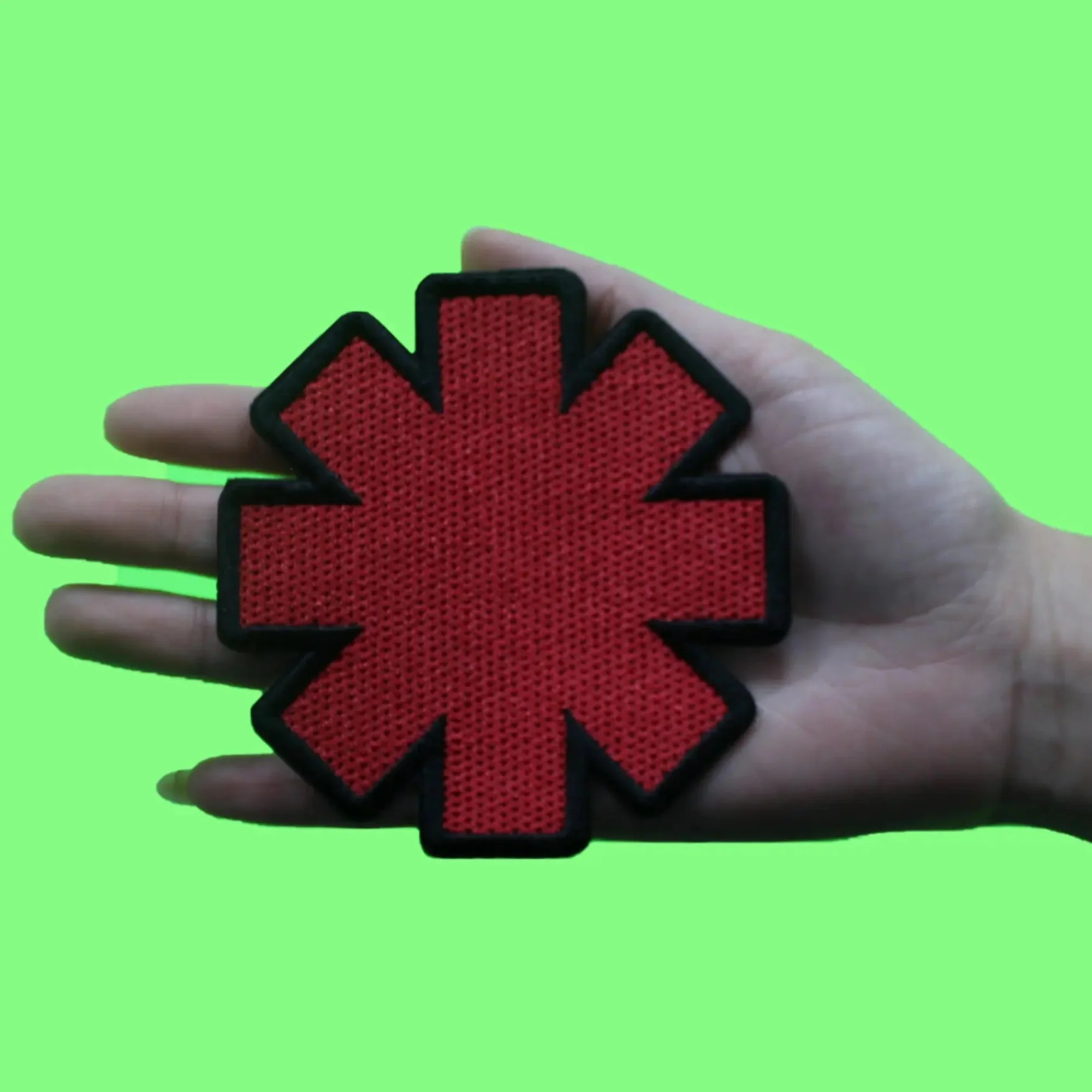 Red Hot Chili Peppers Patch Asterisk Cut Out Embroidered Iron On - Image 2