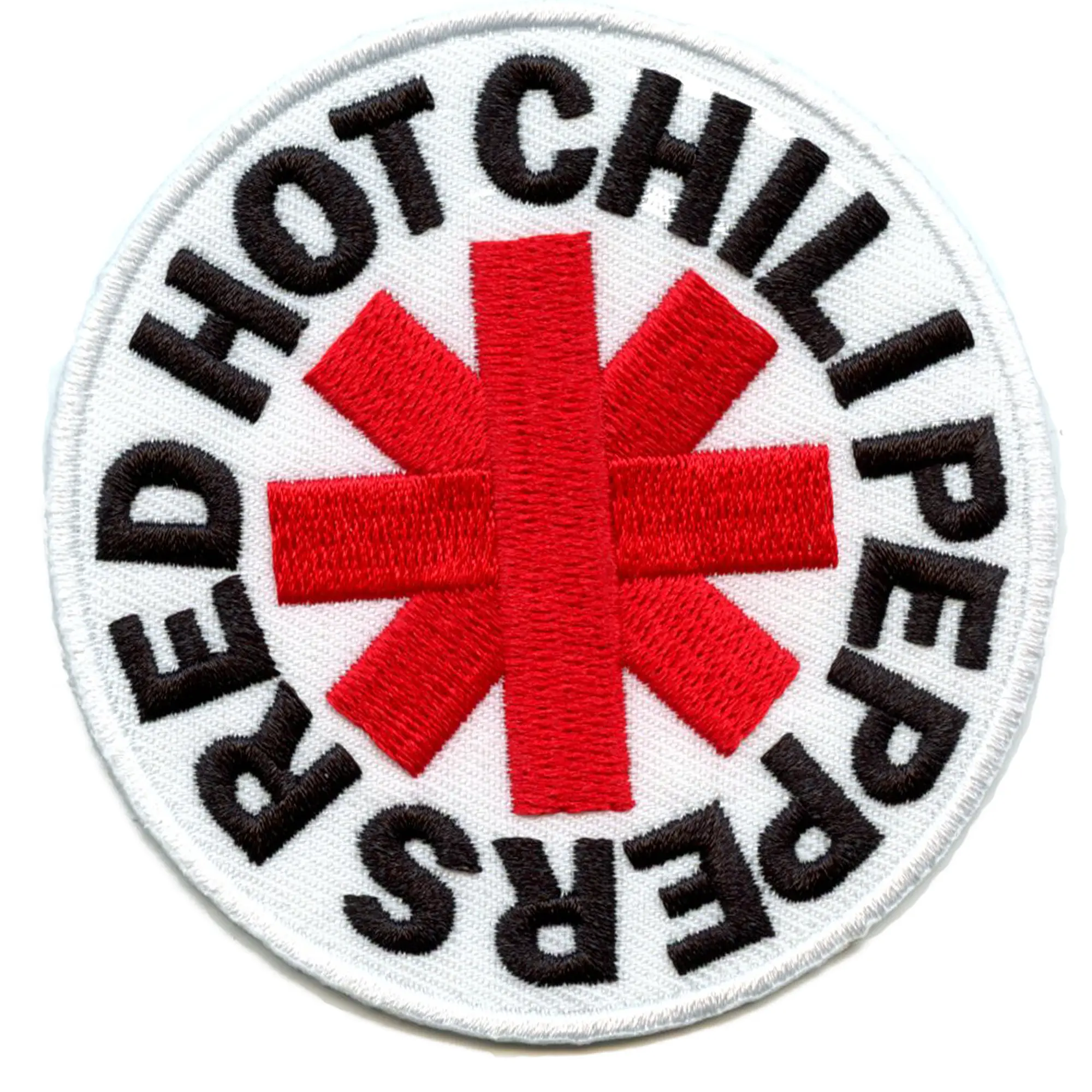 Red Hot Chili Peppers Patch White Asterisk Logo Embroidered Iron On