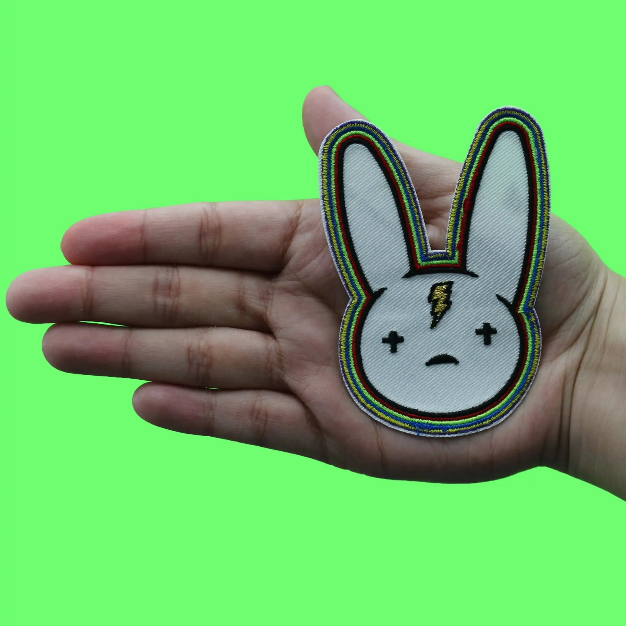 Reggeton Music Bunny Patch Iconic Latino Rapper Embroidered Iron On - Image 2