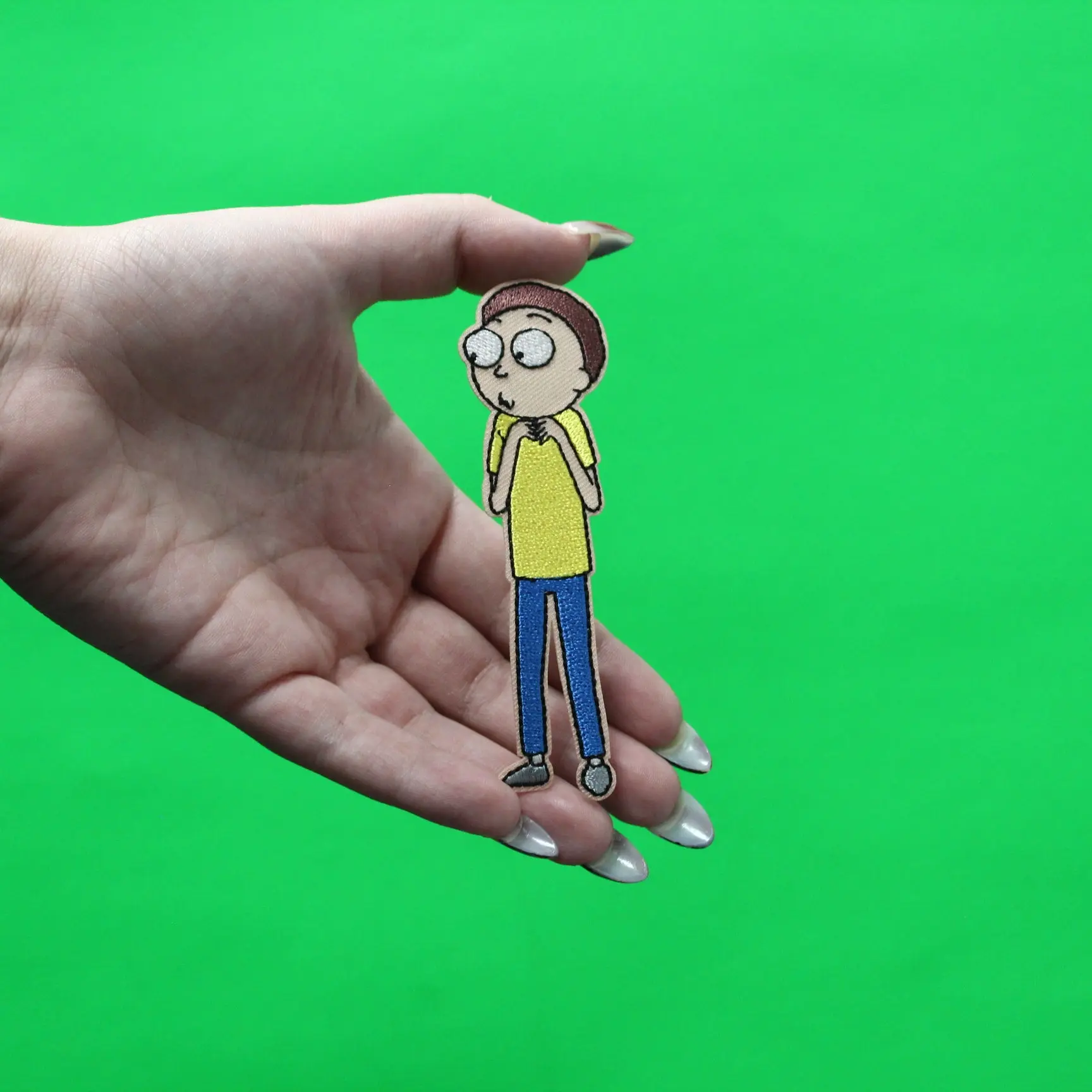 Rick And Morty Derp Morty Patch Cartoon Network Animation Embroidered Iron On - Image 2