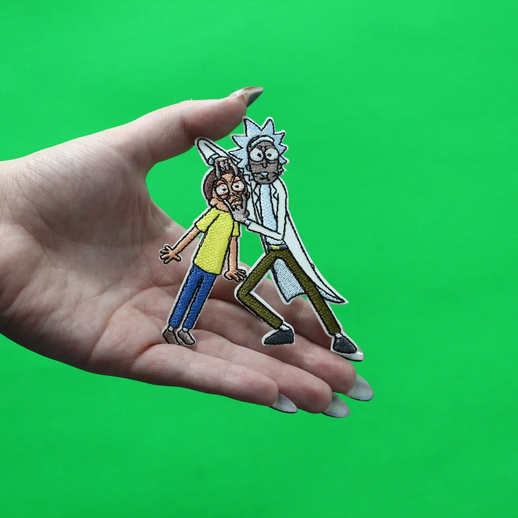 Rick And Morty Open Your Eyes Patch Cartoon Network Animation Embroidered Iron On - Image 2