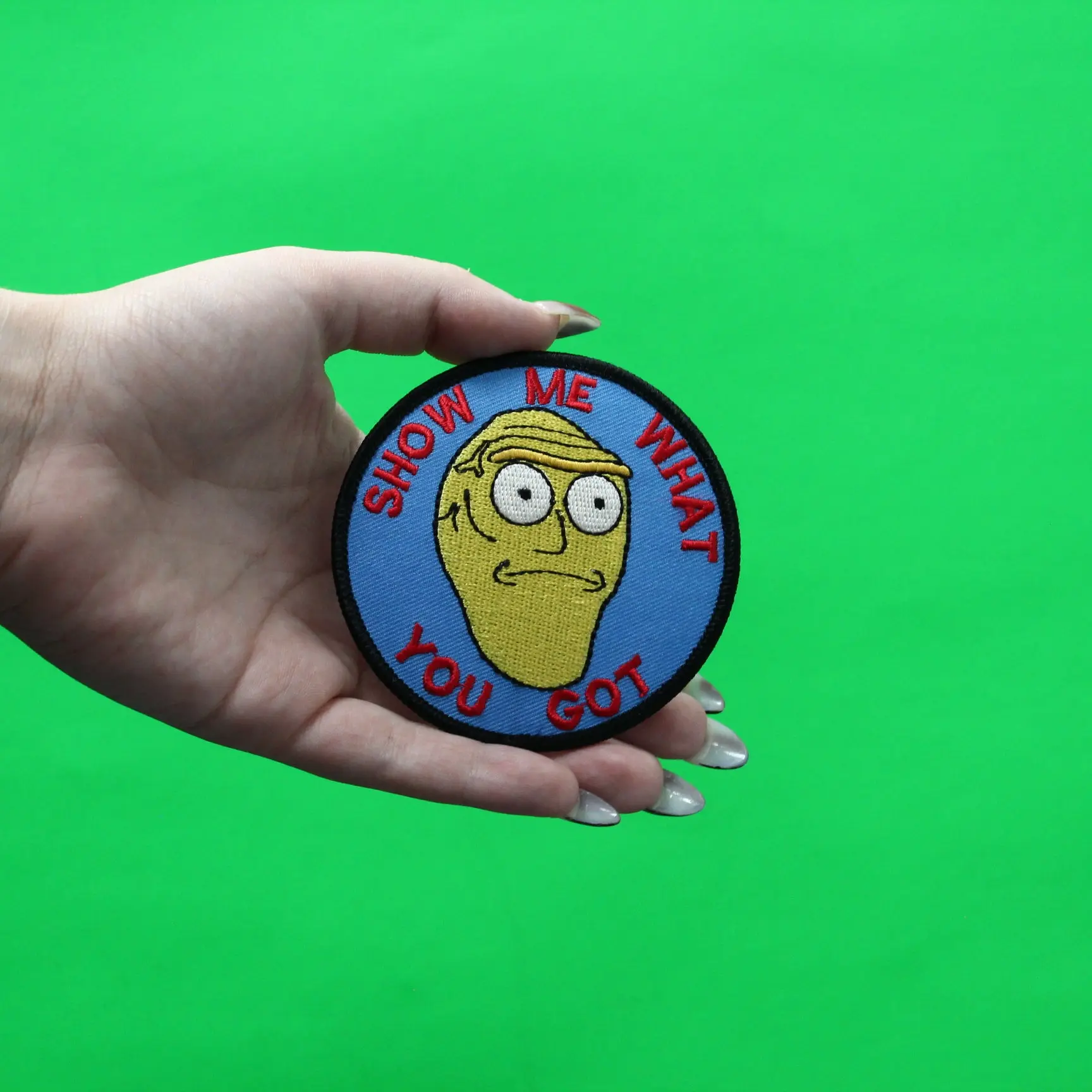 Rick And Morty Show Me What You Got Patch Cartoon Network Animation Embroidered Iron On - Image 2