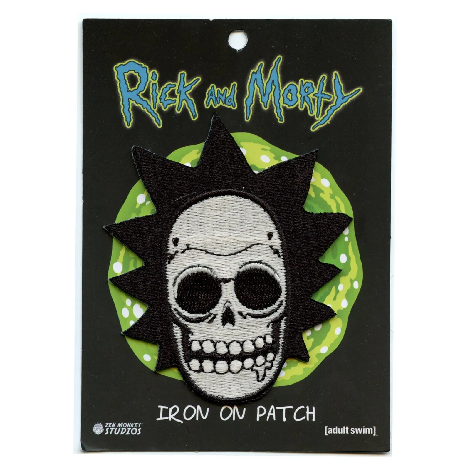 Rick and Morty Skull of Rick Embroidered Iron On Patch - Image 2