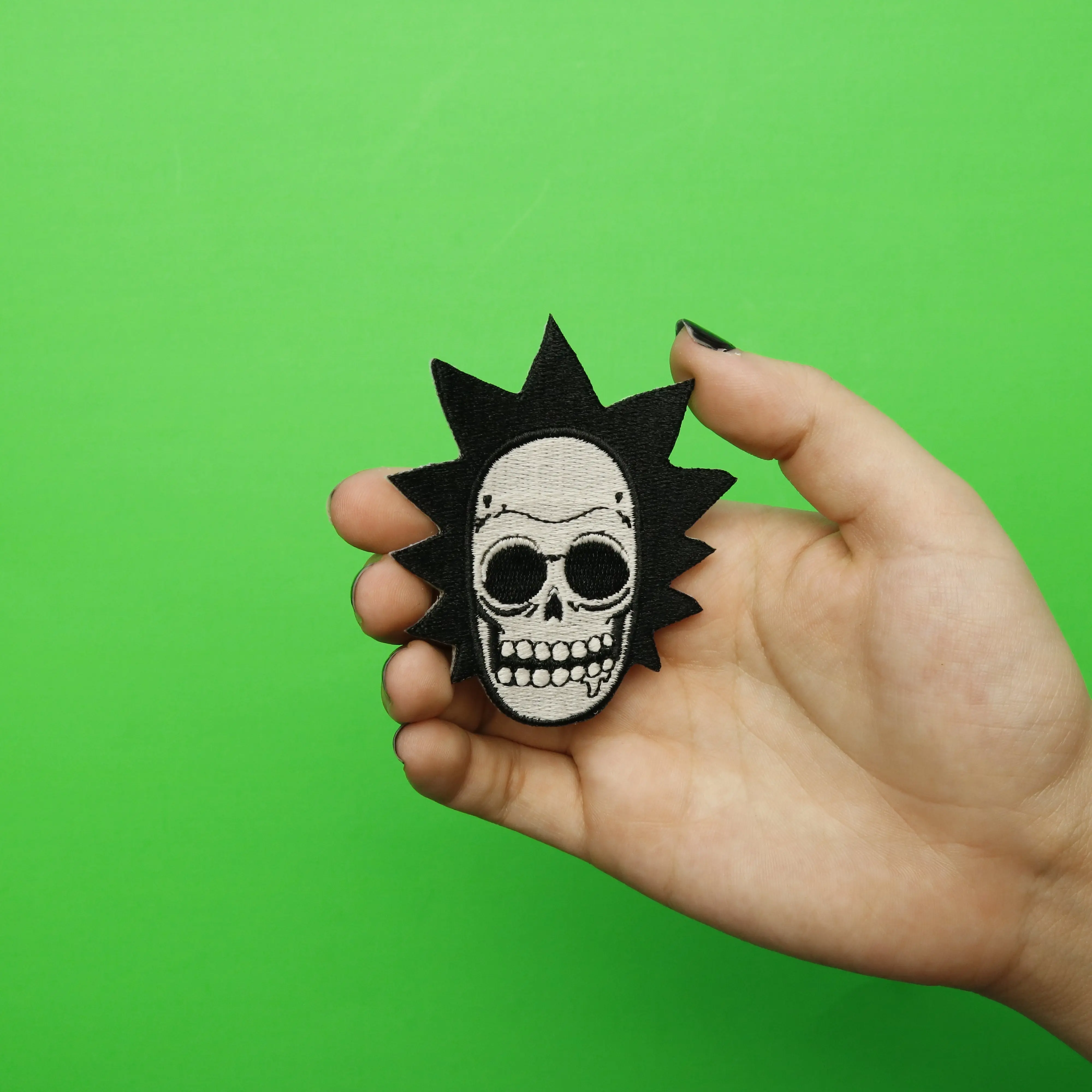 Rick and Morty Skull of Rick Embroidered Iron On Patch - Image 3