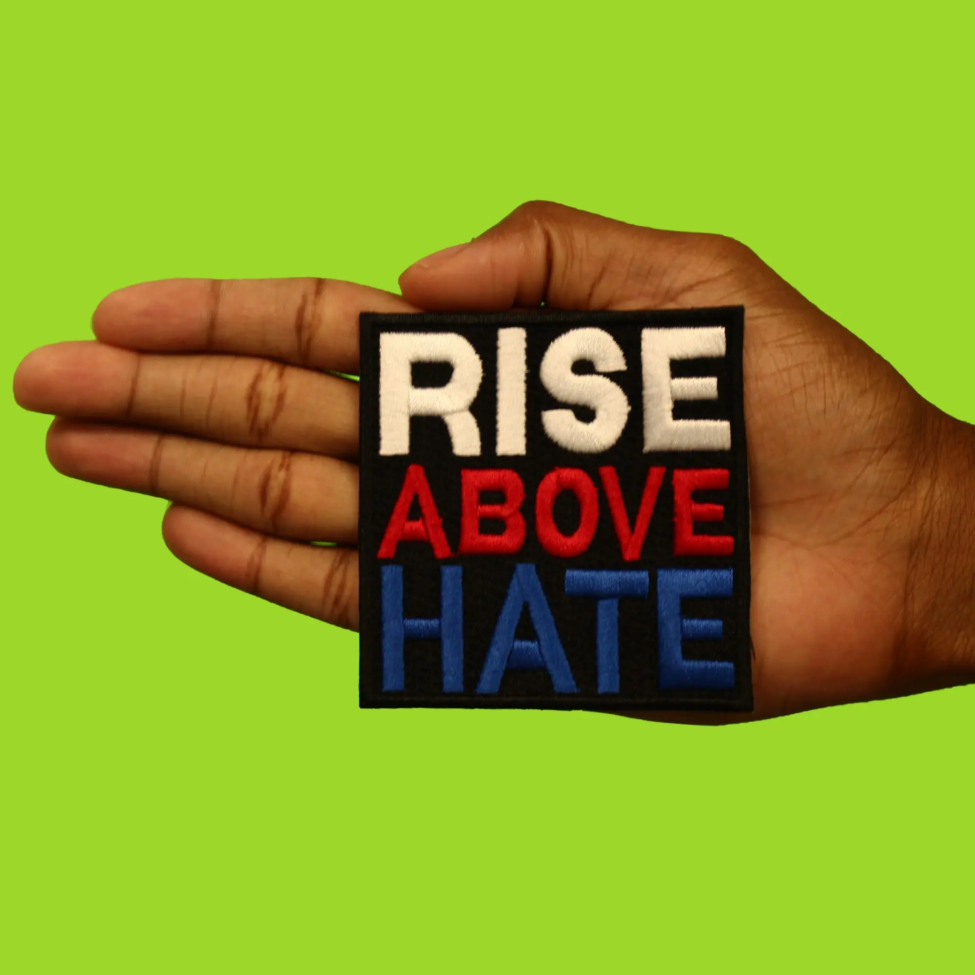 Rise Above Hate Patch Wrestling Fandom Script Embroidered Iron On - Image 2