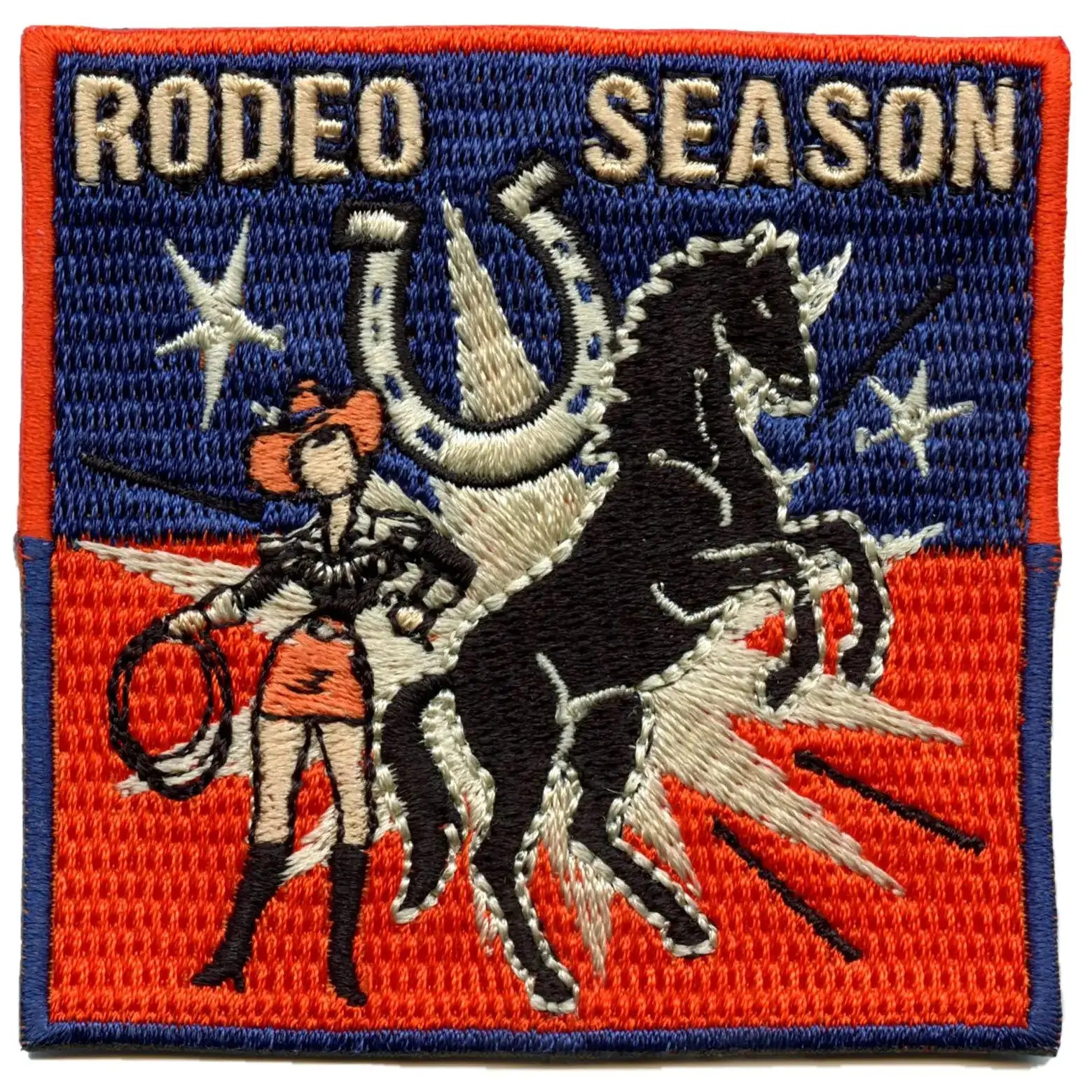 Rodeo Season Portrait Patch Western Rodeo Texas Embroidered Iron On
