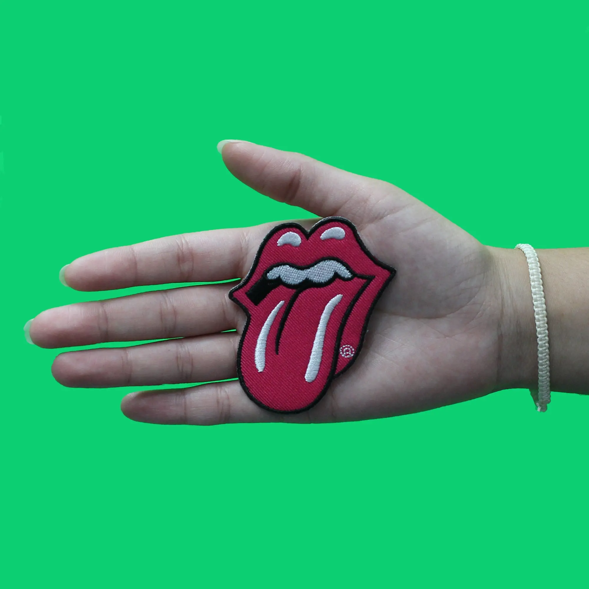 Rolling Stones Classic Patch Pink Tongue Out Embroidered Iron On - Image 2