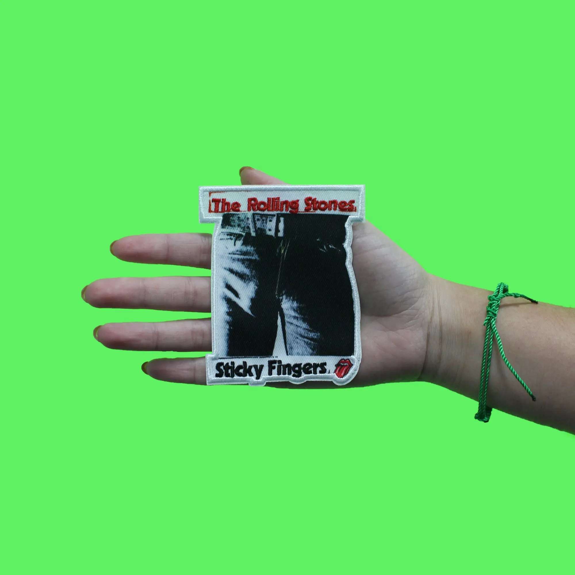 Rolling Stones Sticky Fingers Patch Tongue Mick Jagger Sublimated Embroidered Iron On - Image 2