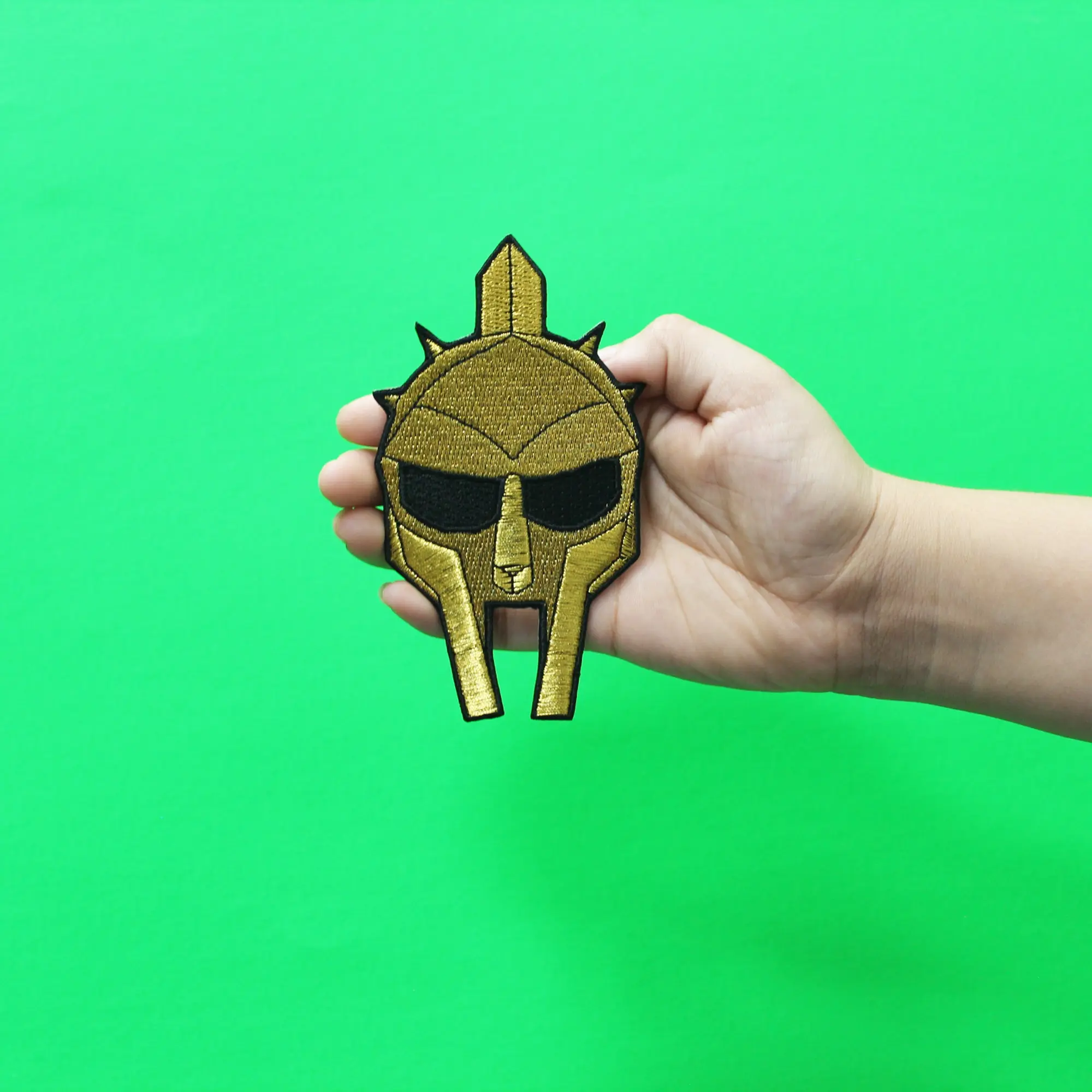 Roman Gladiator Helmet Embroidered Iron On Patch - Image 2