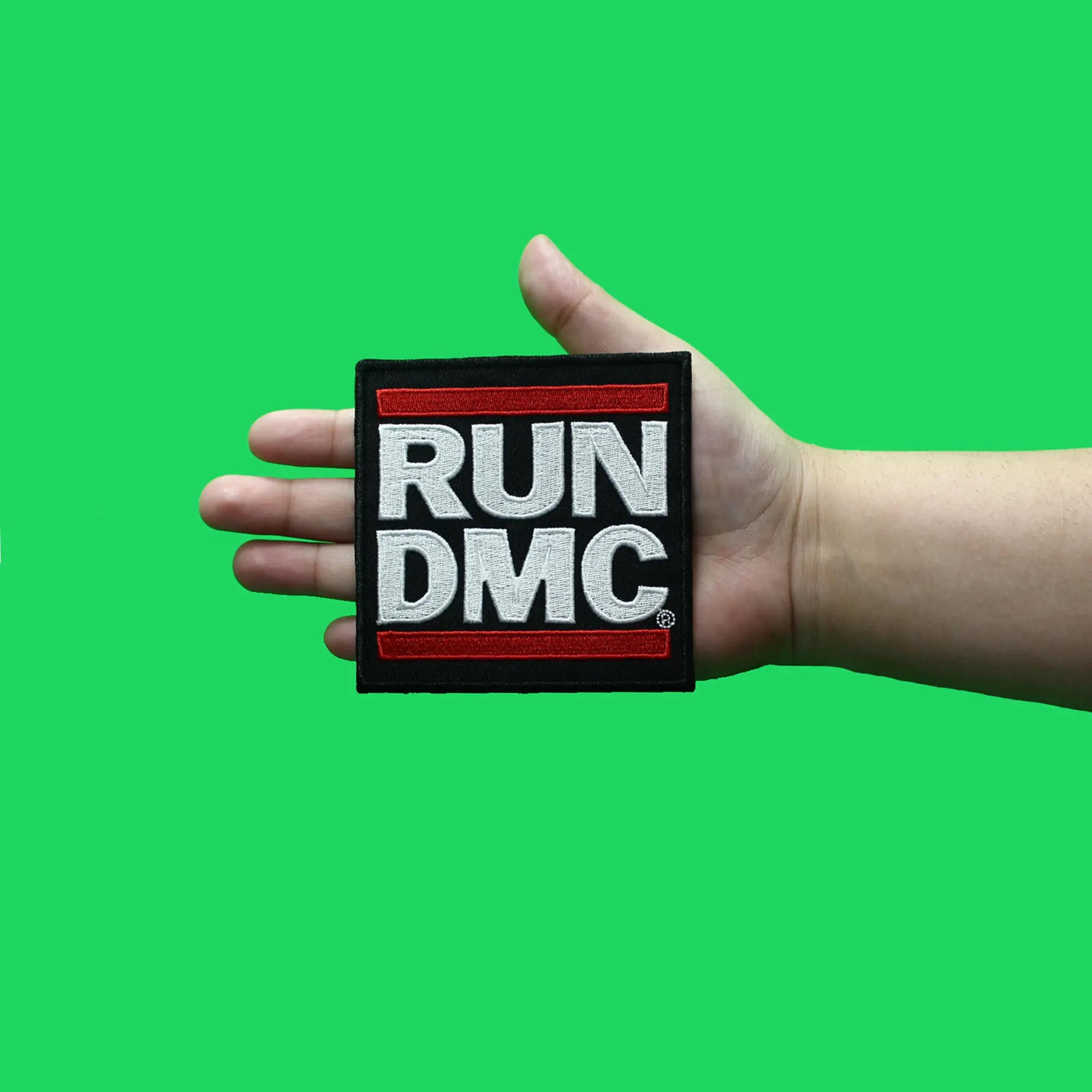 Run DMC Logo Patch Standard Hip Hop Artist Embroidered Iron On - Image 2