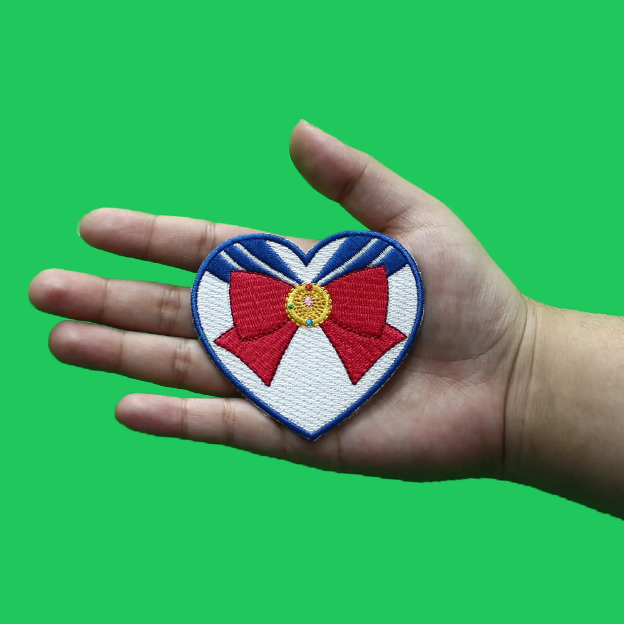 Sailor Moon Usagi Heart Patch Scout Crystal Brooch Embroidered Iron On - Image 2