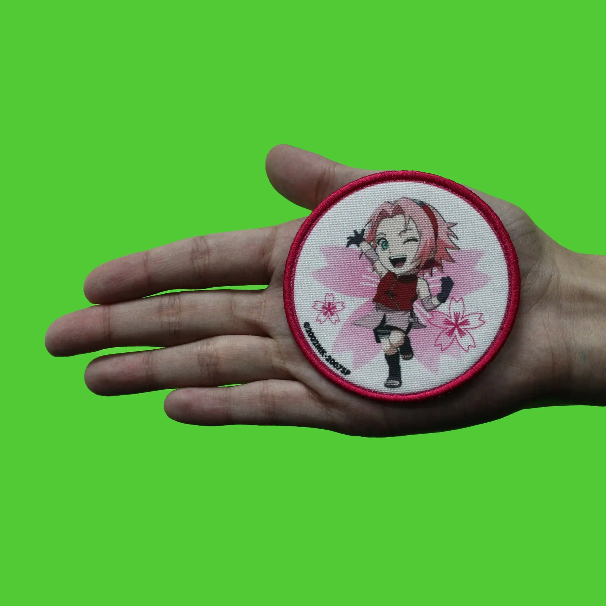 Sakura Ninja Flower Patch Naruto Shippuden Anime Sublimated Embroidery Iron On - Image 2
