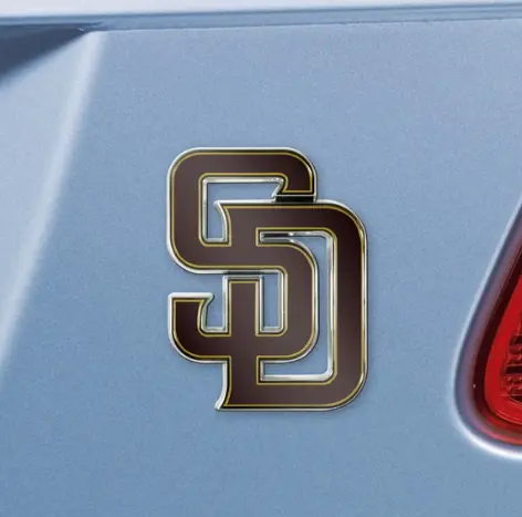 San Diego Padres Logo Solid Color Metal Auto Chrome Emblem - Image 2