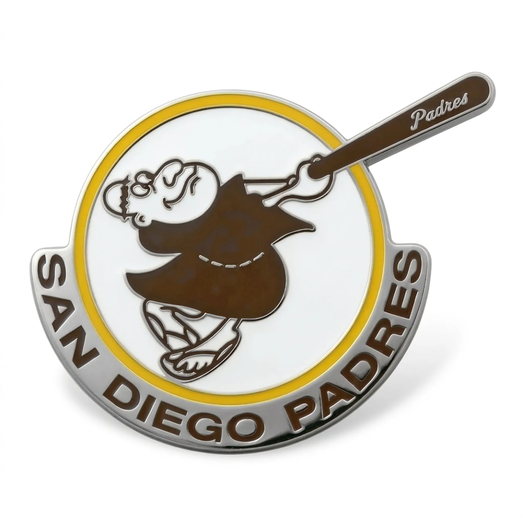 San Diego Padres Swinging Padres Friar Logo MLB Enamel Pin
