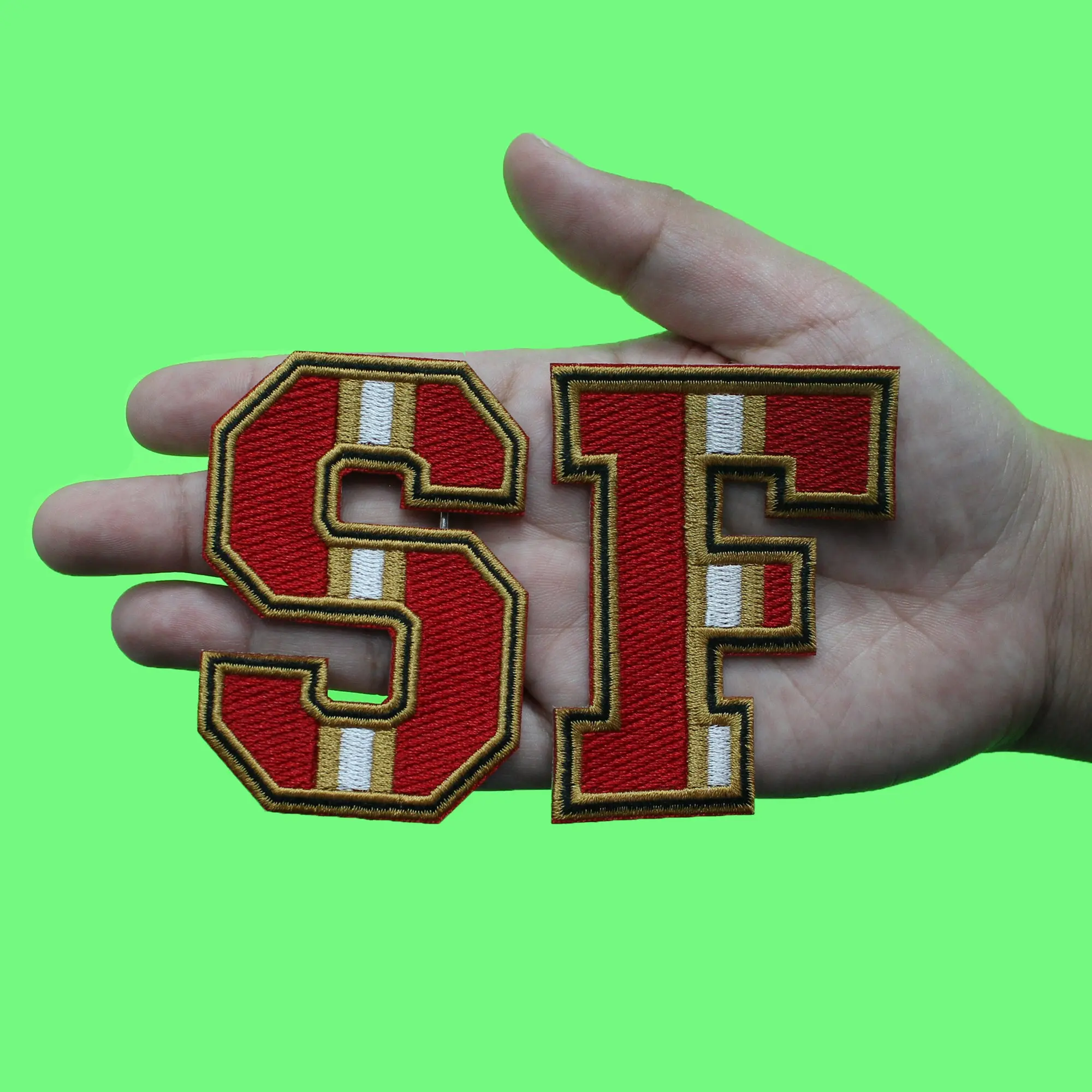 San Francisco Letters SF Patch Set Football Bay Area Embroidered Iron On - Image 2