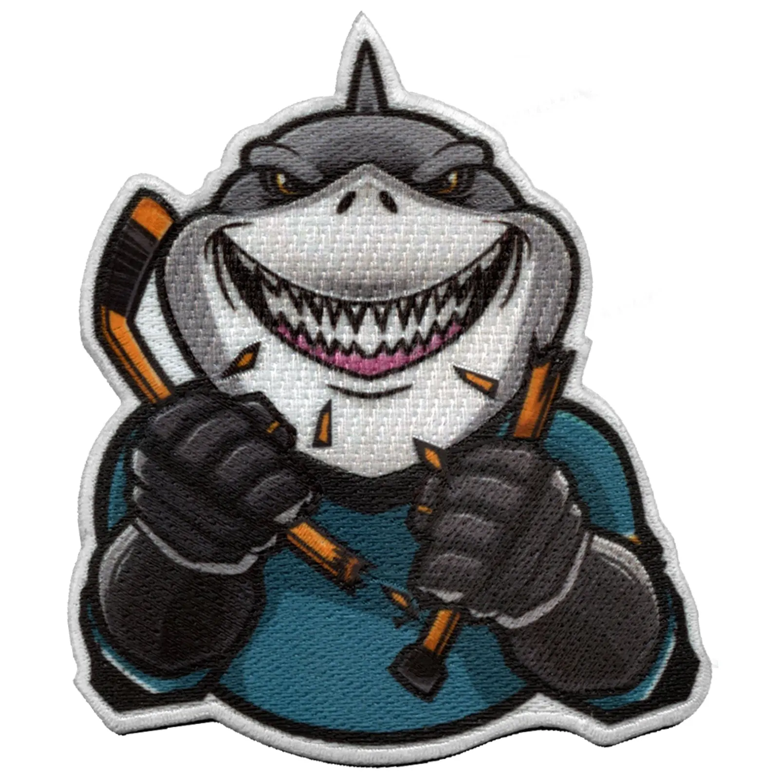 San Jose California Shark FotoPatch Mascot Hockey Parody Embroidered Iron On