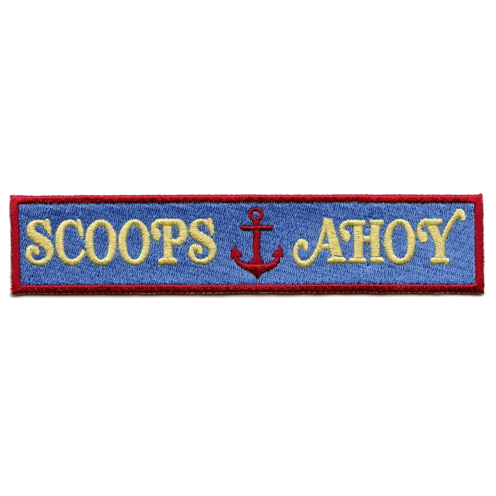 Scoops Ahoy Ice-Cream Parlor Logo Embroidered Iron On Costume Patch