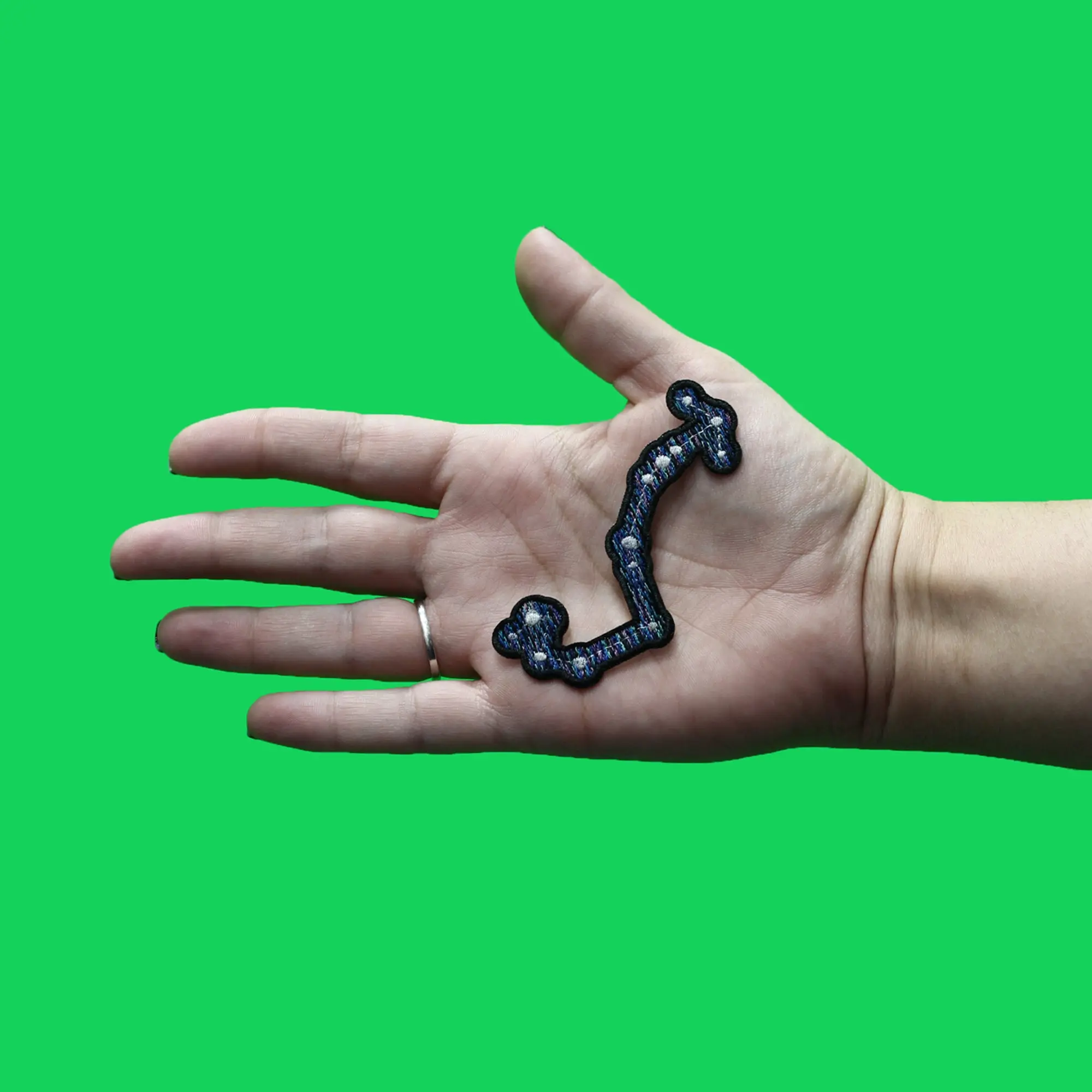 Scorpio Zodiac Constellation Patch Stars Scorpion Horoscope Embroidered Iron On - Image 2
