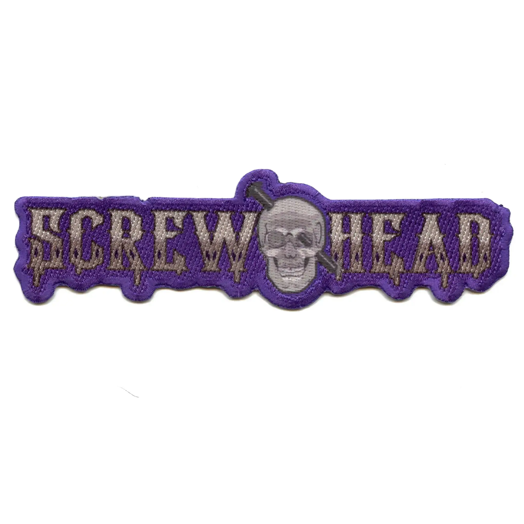 Screwhead Script Logo Patch Music Hip-Hop Screwed Up Embroidered Iron on - Image 2