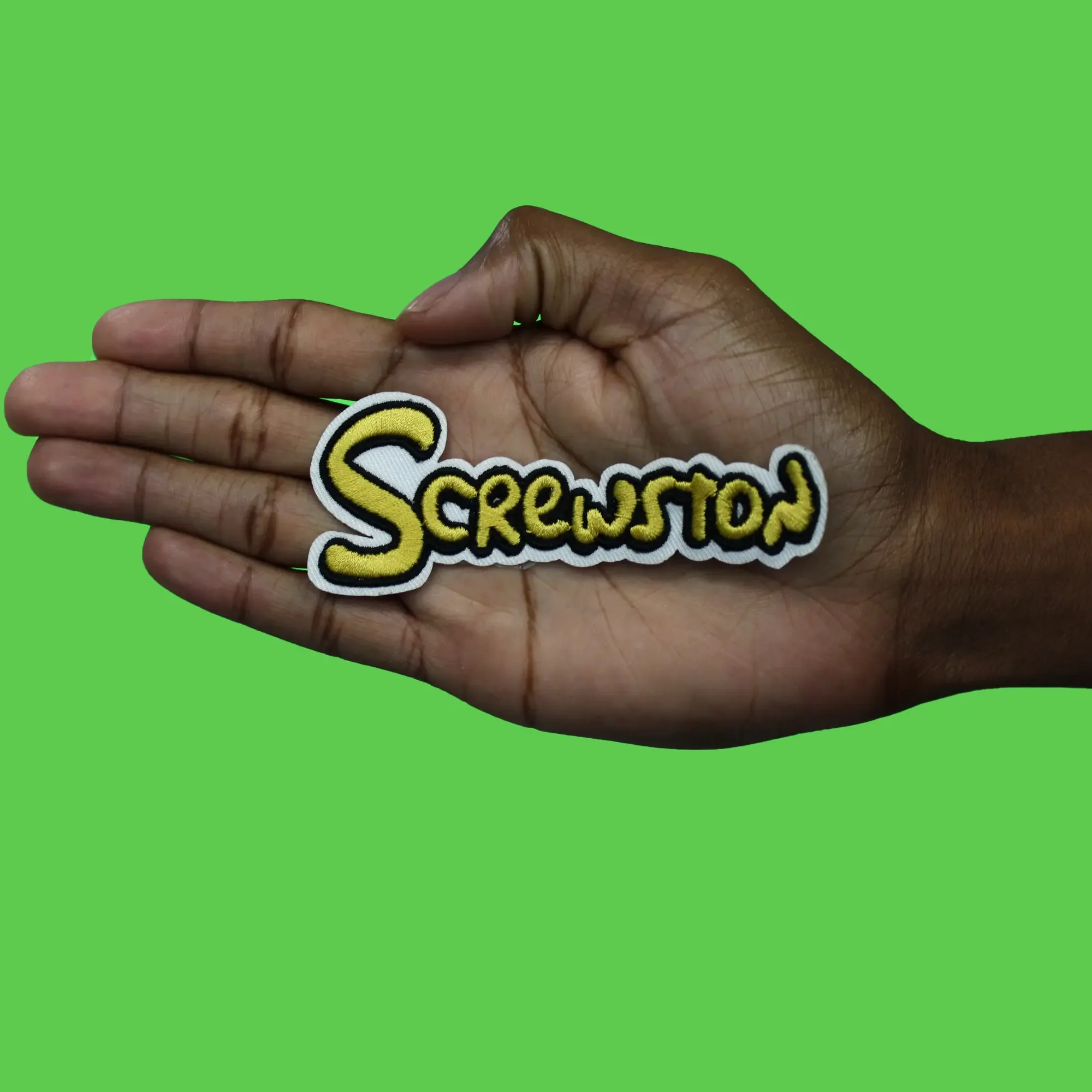 Screwston Cartoon Font Patch Houston Music Pride Embroidered Iron on - Image 2
