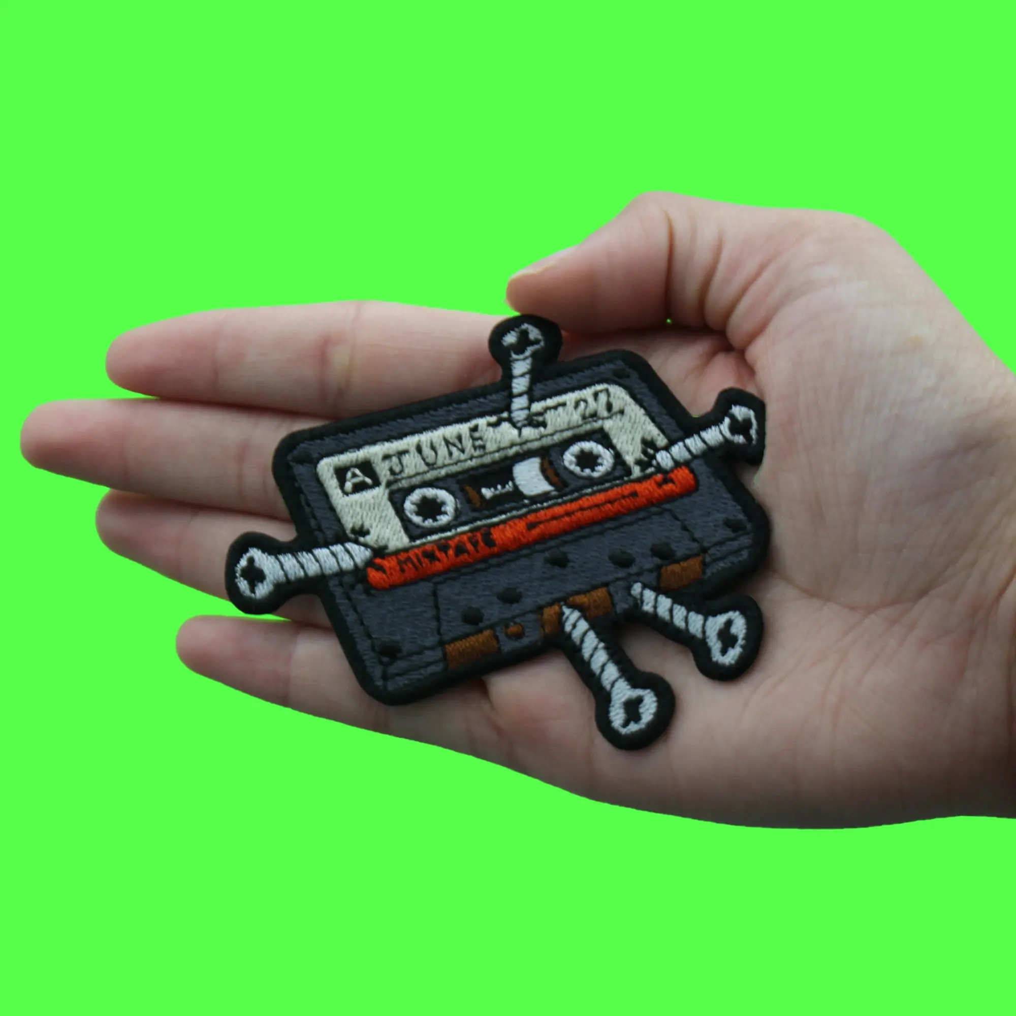 Screwston DJ Screw Tape Patch Music Hip-Hop Screwed Up Embroidered Iron On - Image 2