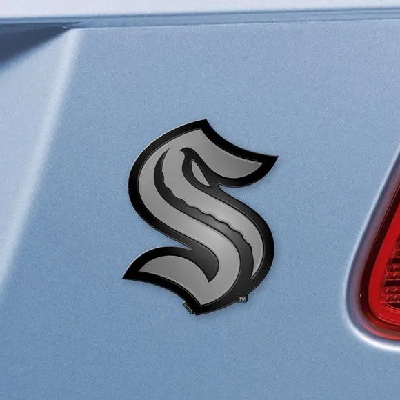 Seattle Kraken Chrome Solid Metal Auto Emblem - Image 2