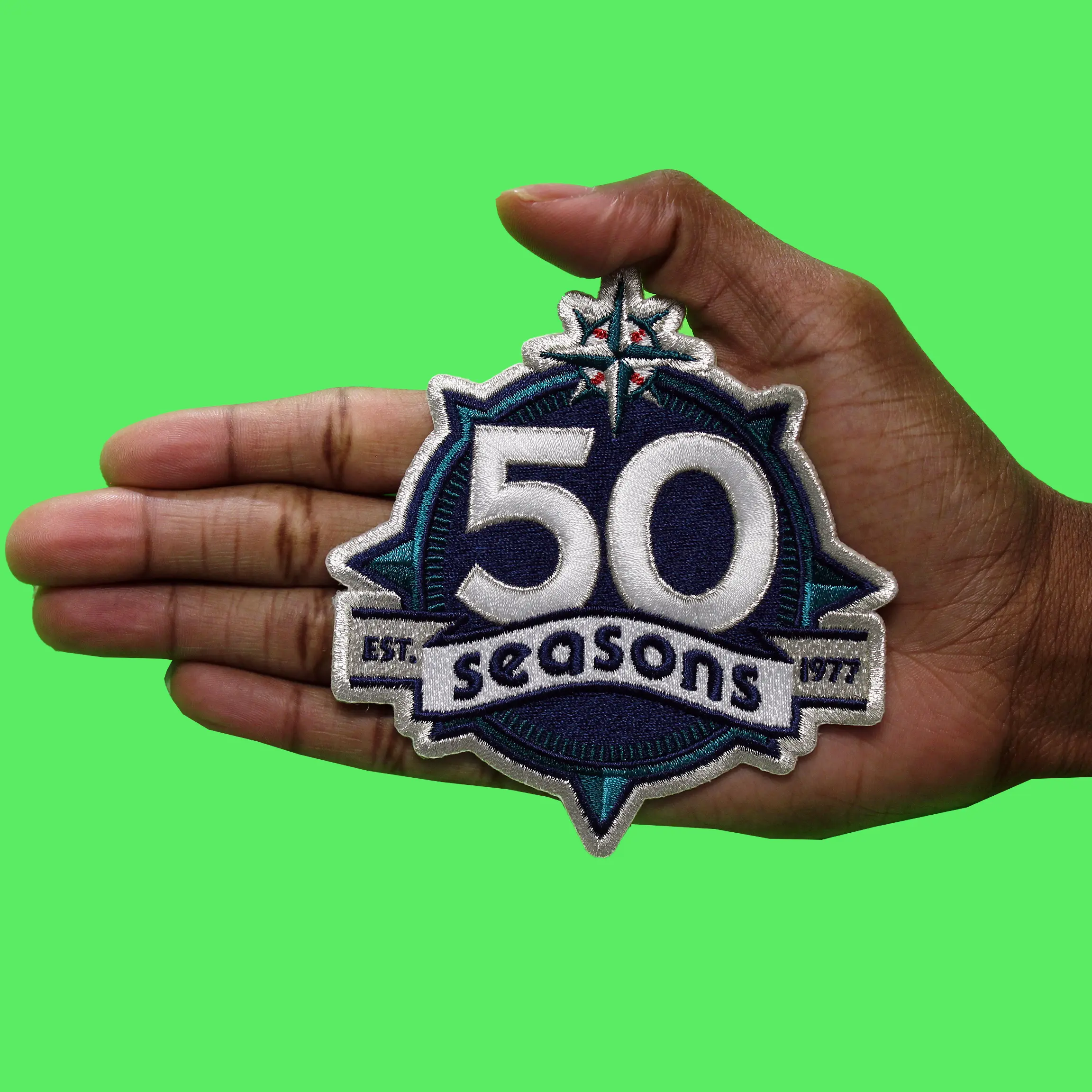 Seattle Mariners 50th Anniversary MLB Season Jersey Sleeve Embroidered Patch 2026 - Image 3