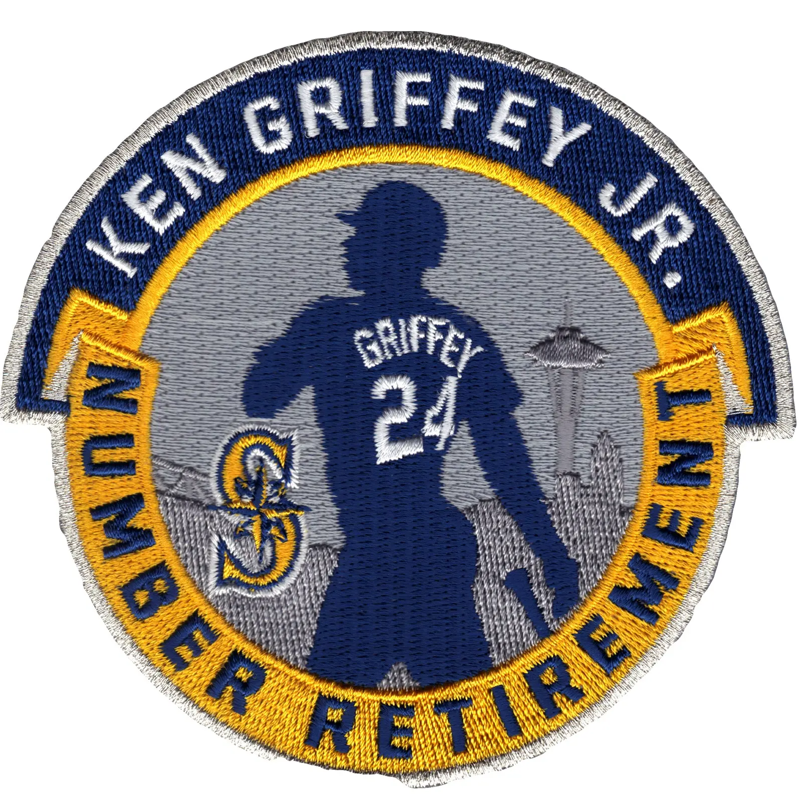Seattle Mariners Ken Griffey Jr Number Retirement Patch (Gold)