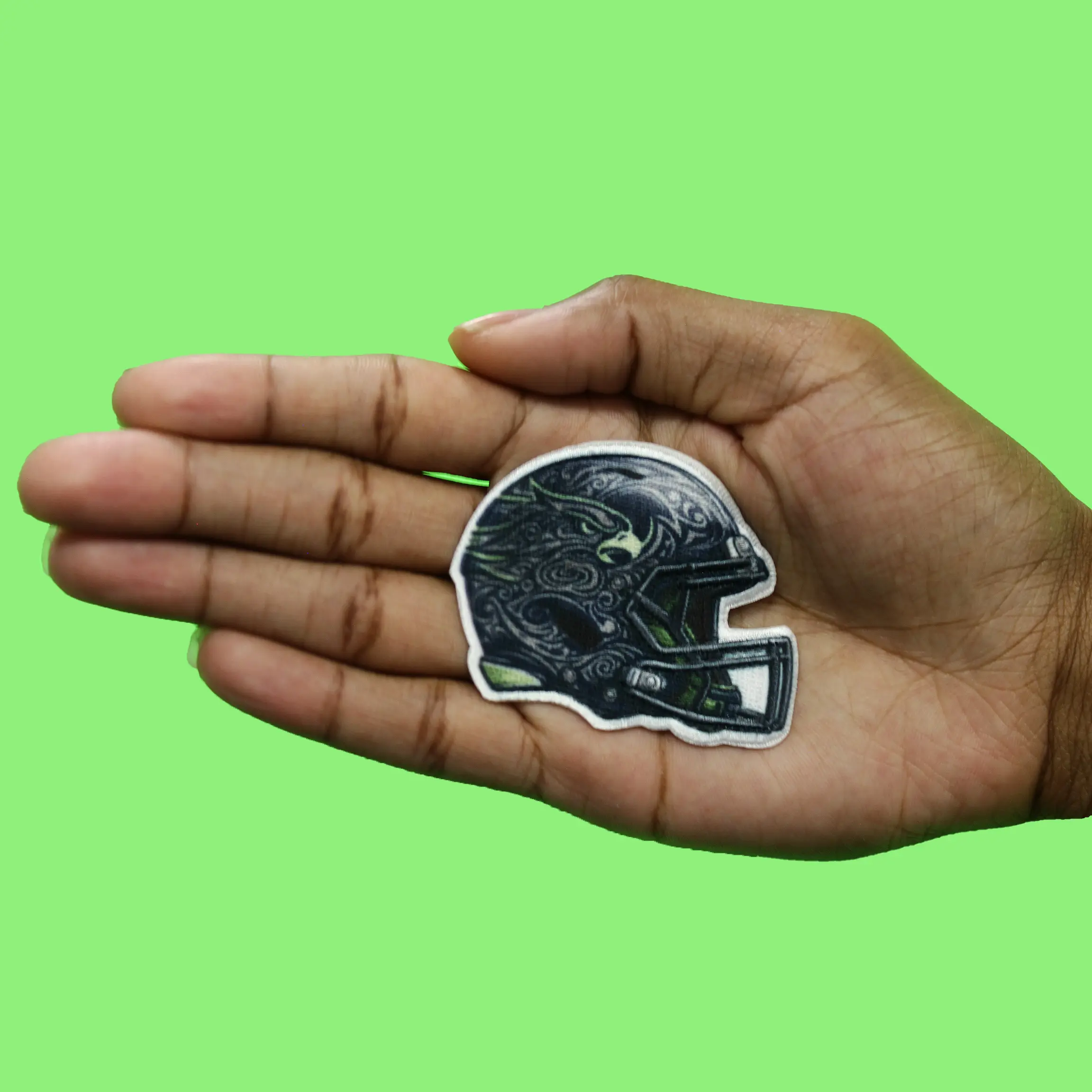 Seattle Tribal Helmet Patch Football Sports Team Embroidered Iron On - Image 2