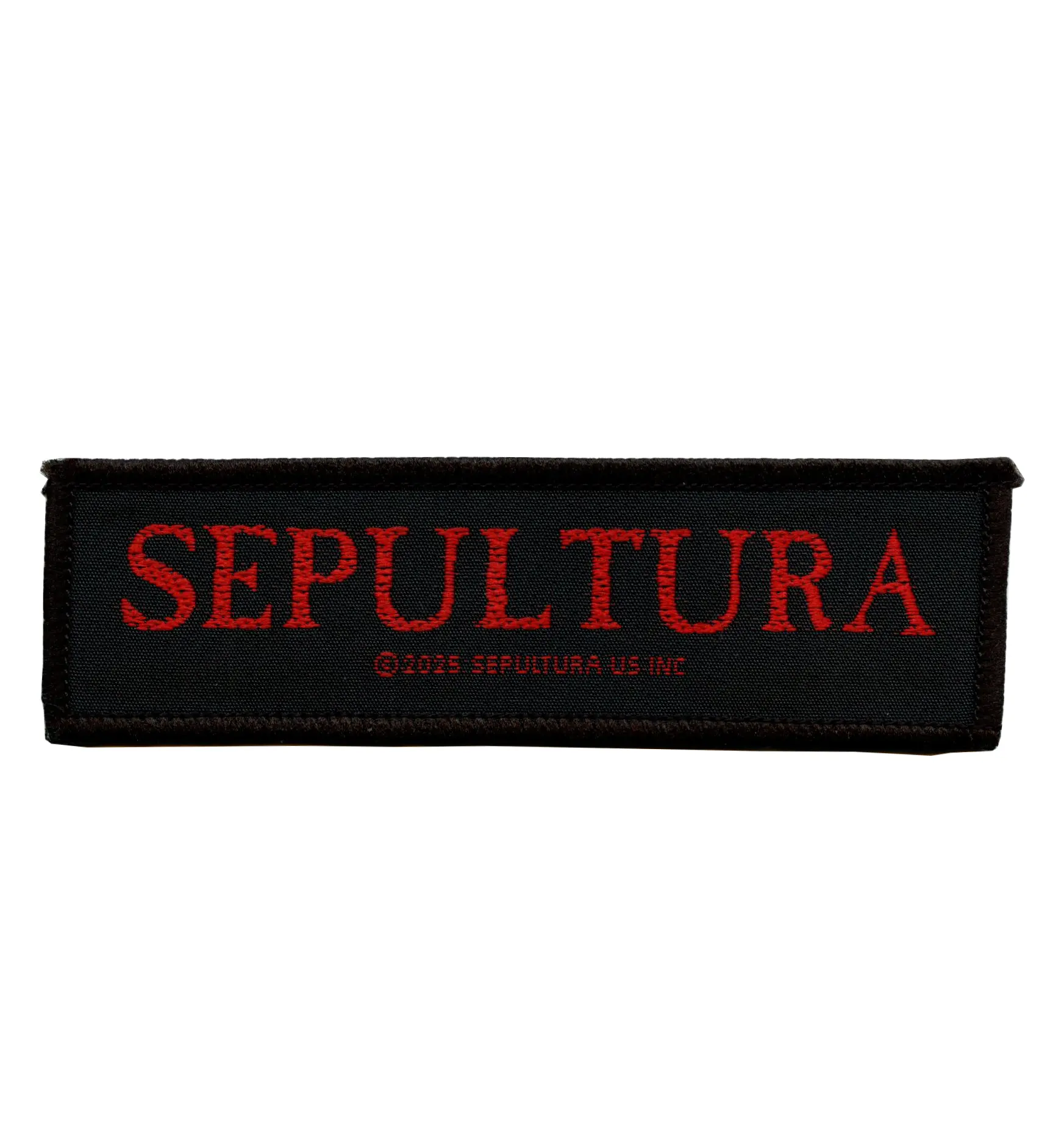 Sepultura Strip Logo Patch Design Heavy Metal Band Woven Sew On