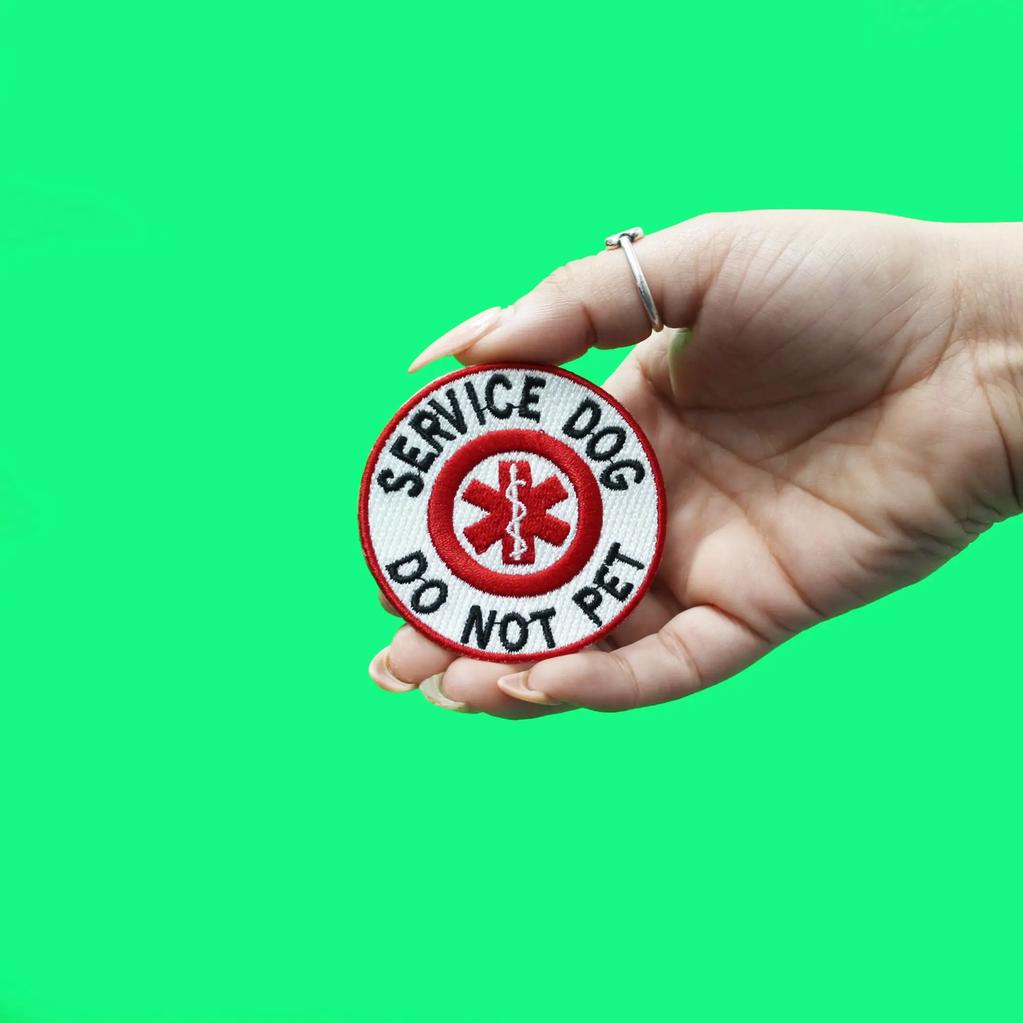 Service Dog Patch Do Not Pet Embroidered Iron On - Image 2