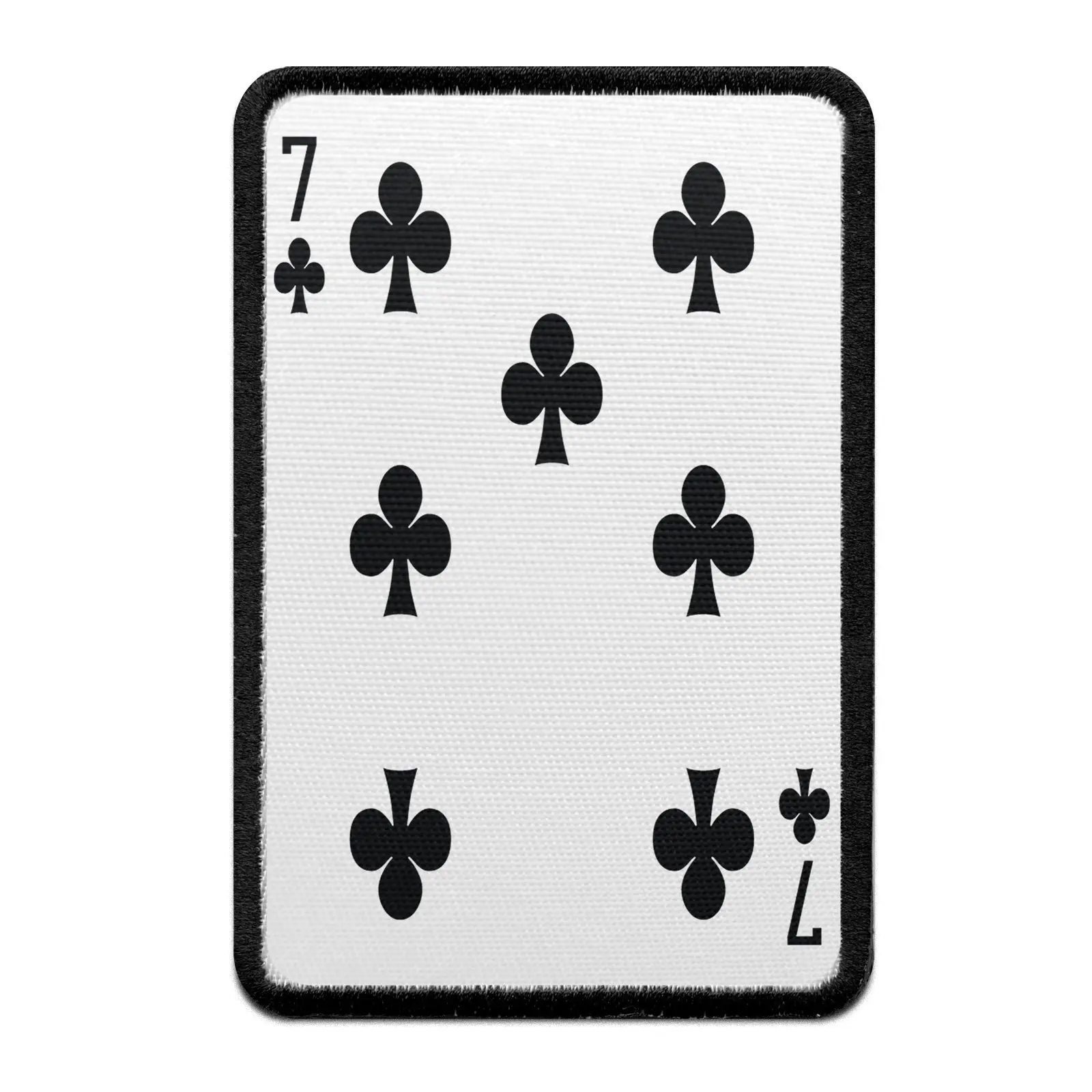 Seven Of Clubs Card FotoPatch Game Deck Embroidered Iron On