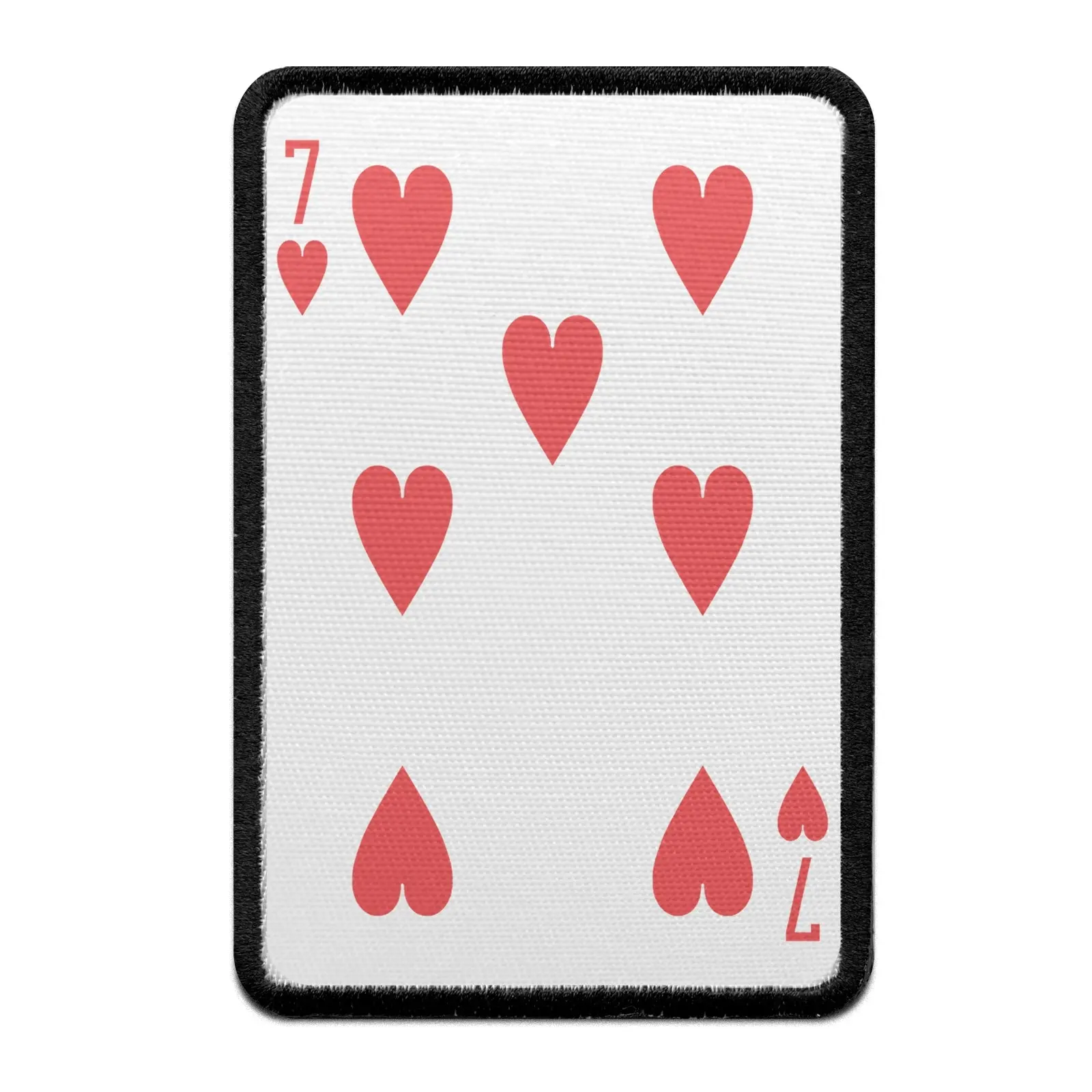 Seven Of Hearts Card FotoPatch Game Deck Embroidered Iron On