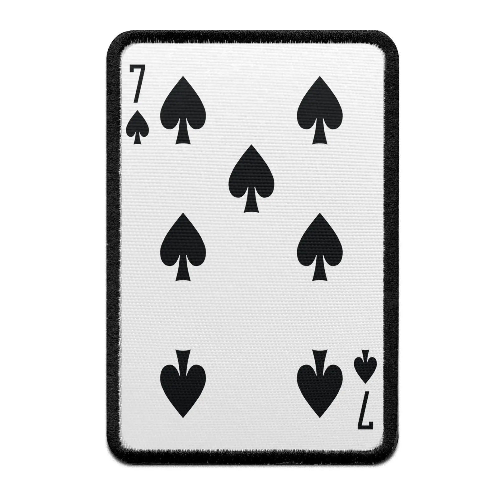 Seven Of Spades Card FotoPatch Game Deck Embroidered Iron On
