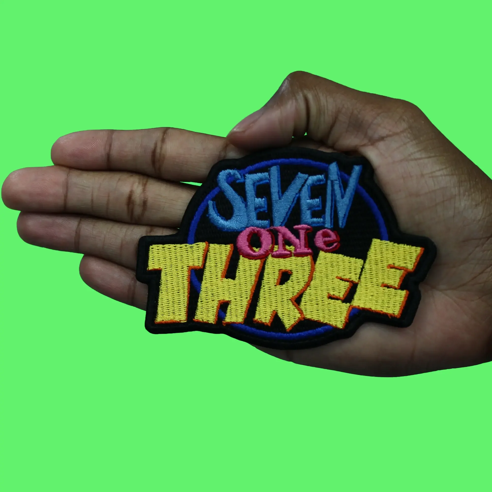 Seven One Three Cartoon Patch Houston Script Embroidered Iron on - Image 2