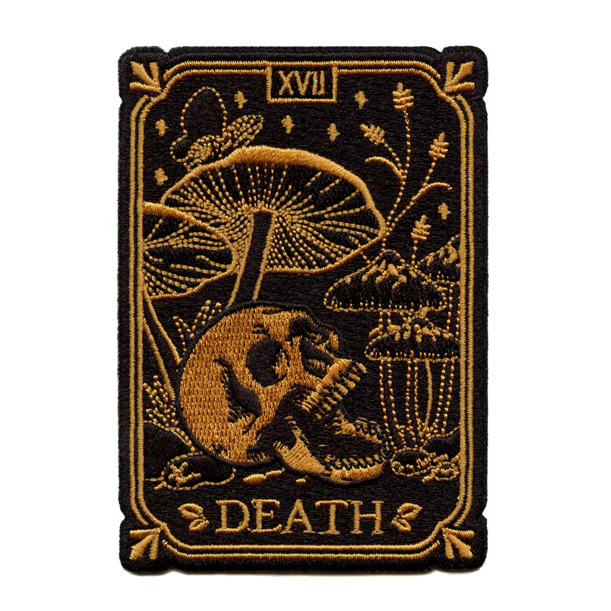 Death Seventeen Tarot Card Patch Spiritual Readings Psychic Embroidered Iron On