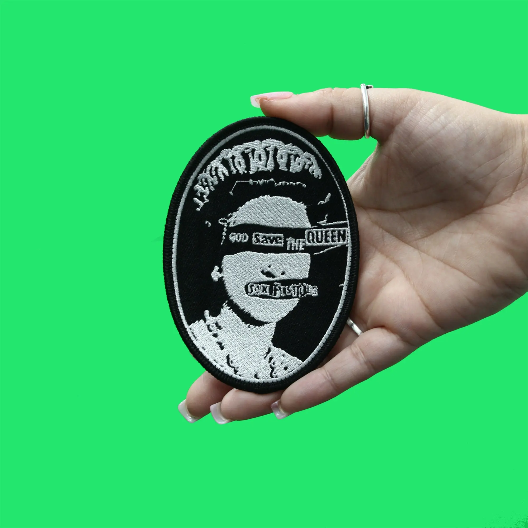 Sex Pistols God Save The Queen Patch Punk Rock England Embroidered Iron On - Image 2