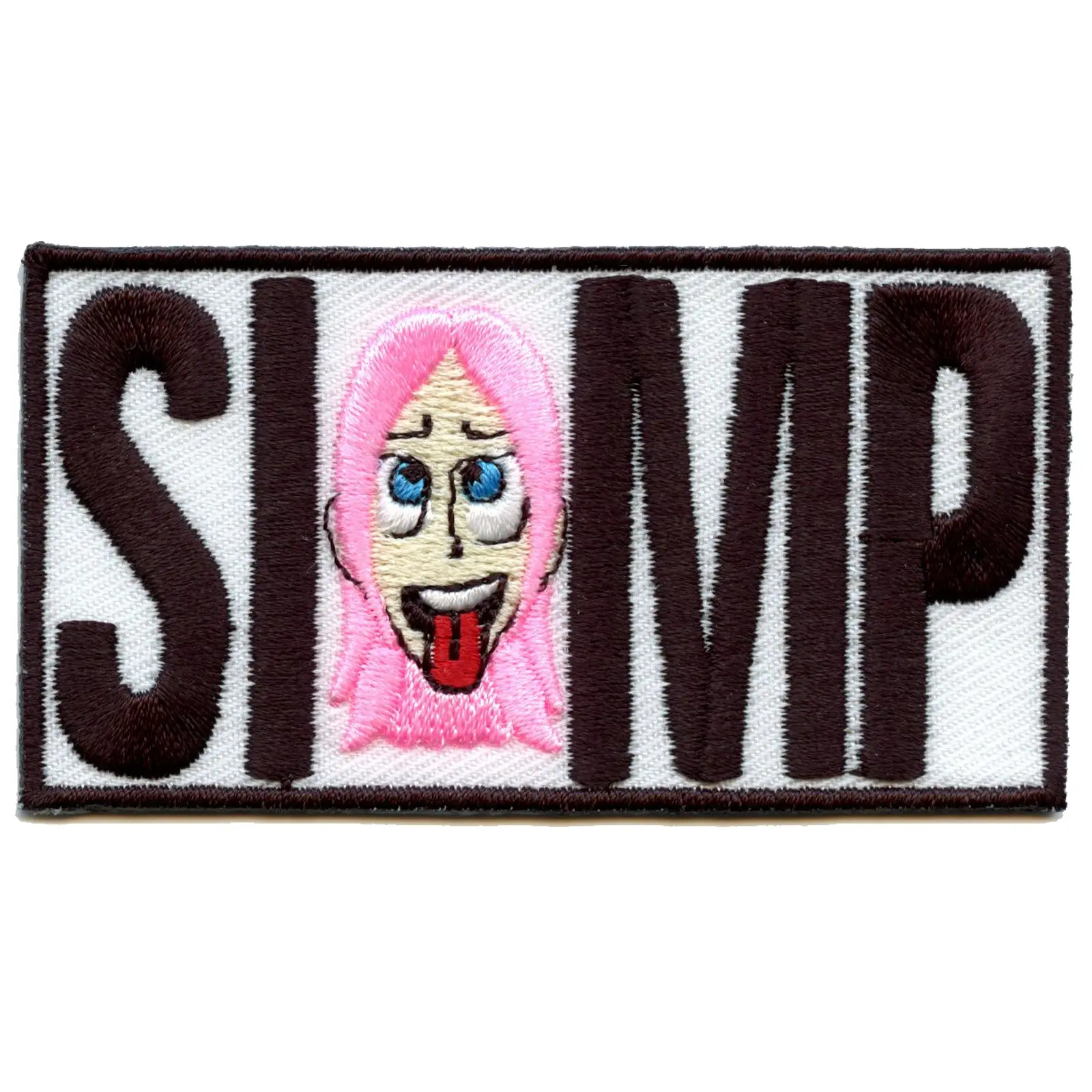 "SIMP" With Anime Girl Embroidered Iron On Patch
