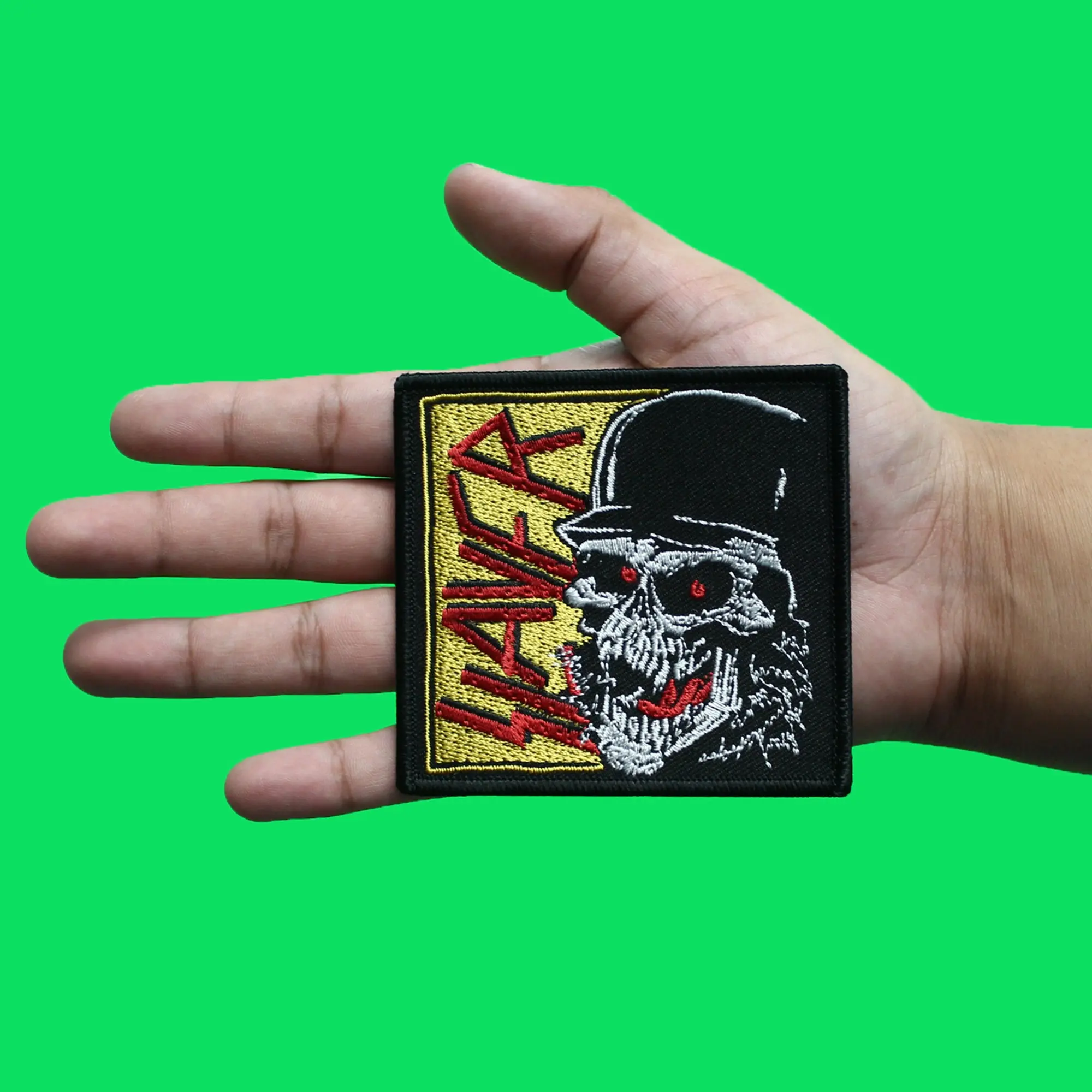 Slayer Laughing Skull Patch Heavy Metal Band Embroidered Iron On - Image 2