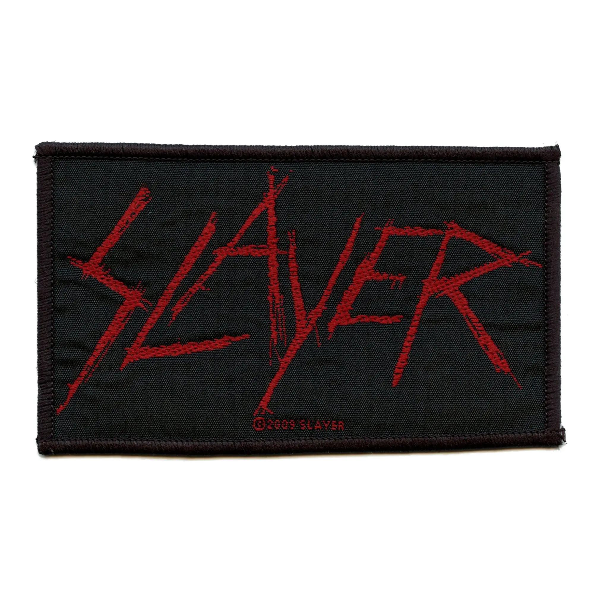 Slayer Slash Red Logo Patch Metal Rock Band Woven Sew On