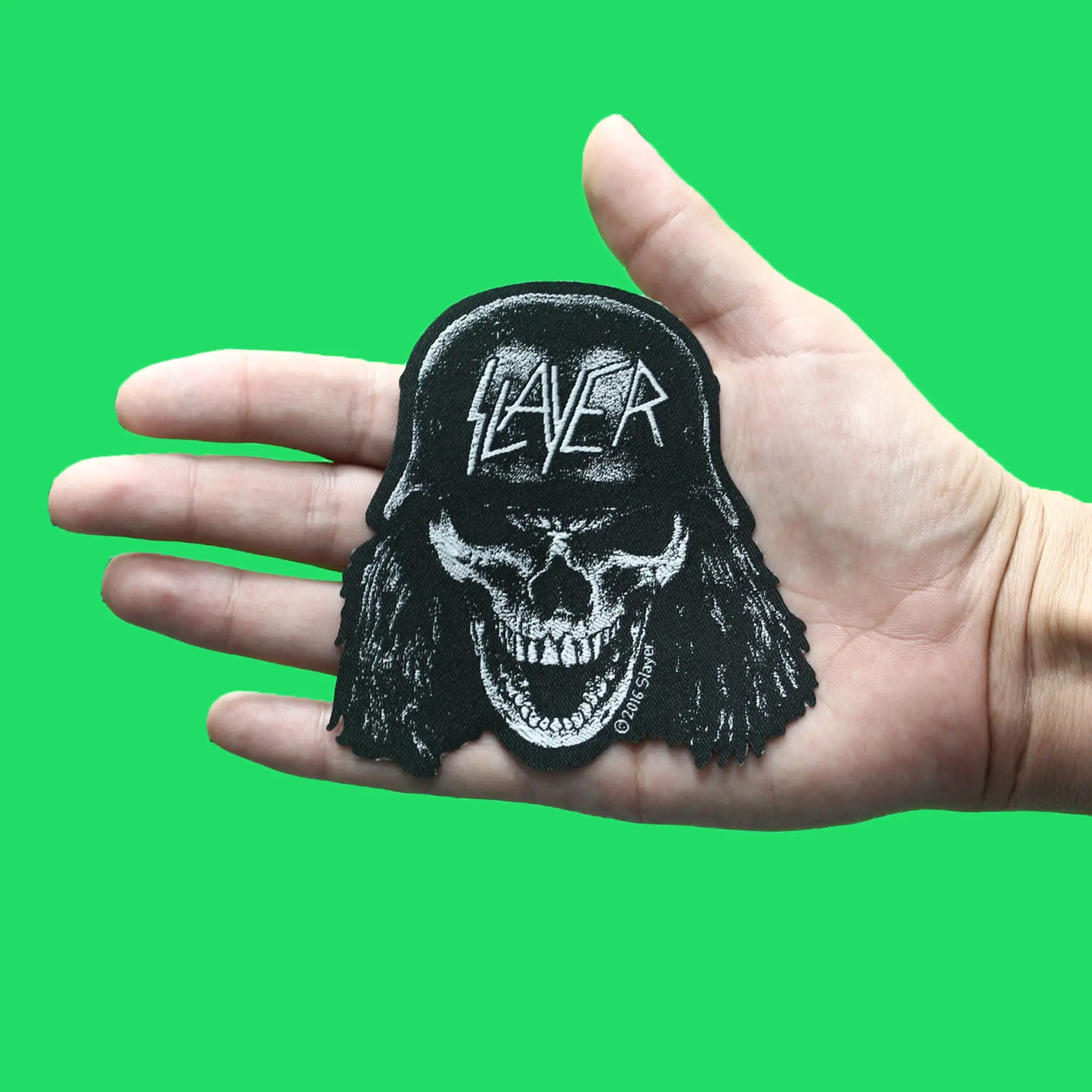 Slayer Wehrmacht Skull Patch Heavy Metal Band Woven Sew On - Image 2