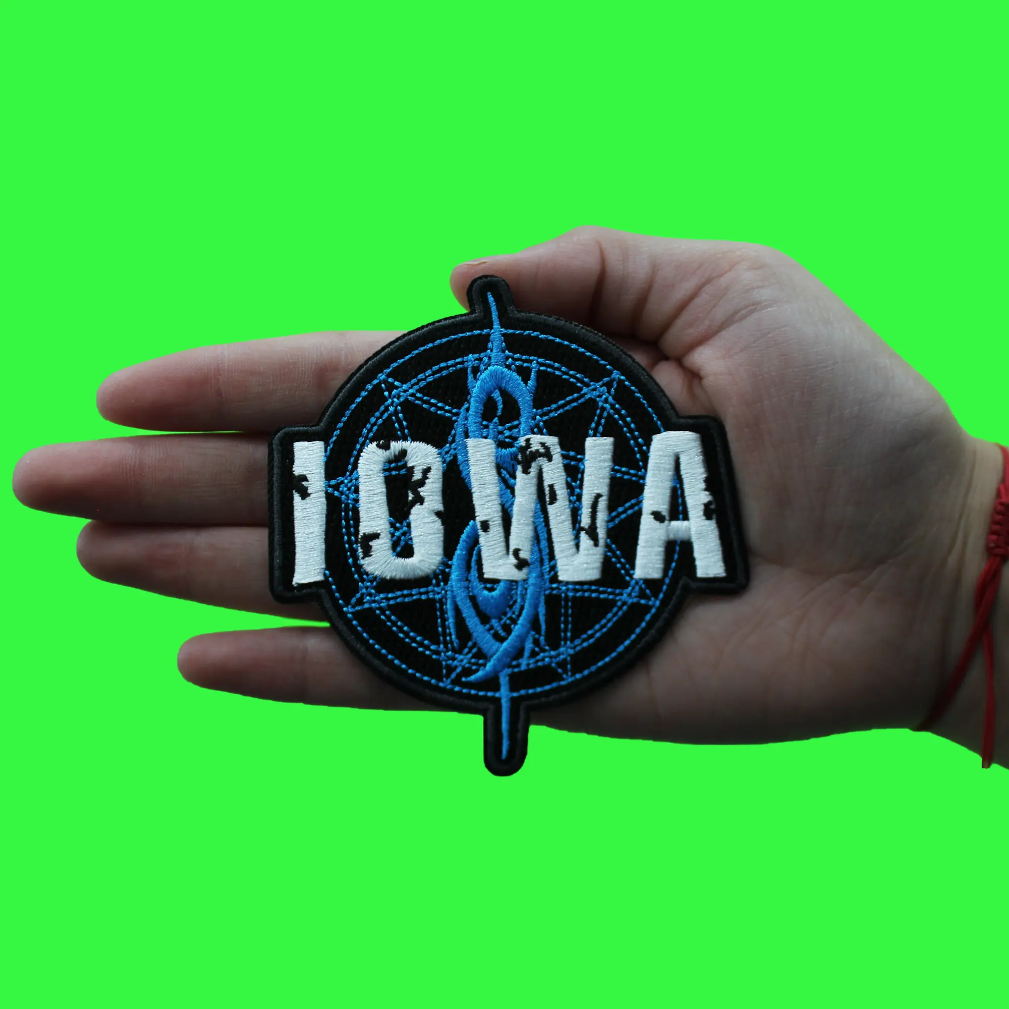 Slipknot Iowa Rock Band Patch Blue Metal Album Embroidered Iron On - Image 2