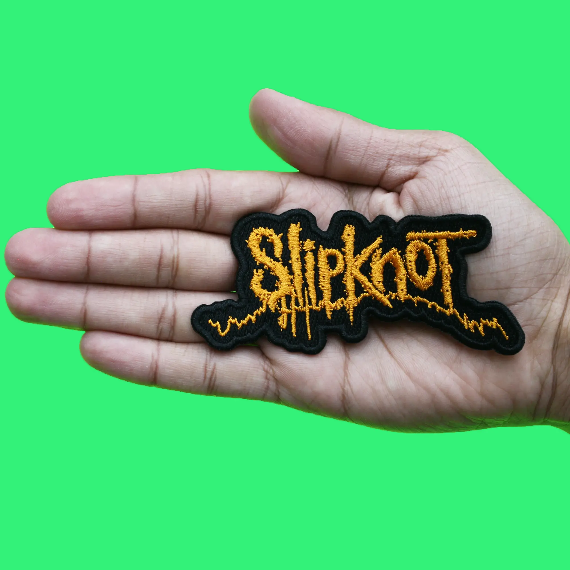 Slipknot Rock Band Patch Orange Script Logo Embroidered Iron On - Image 2