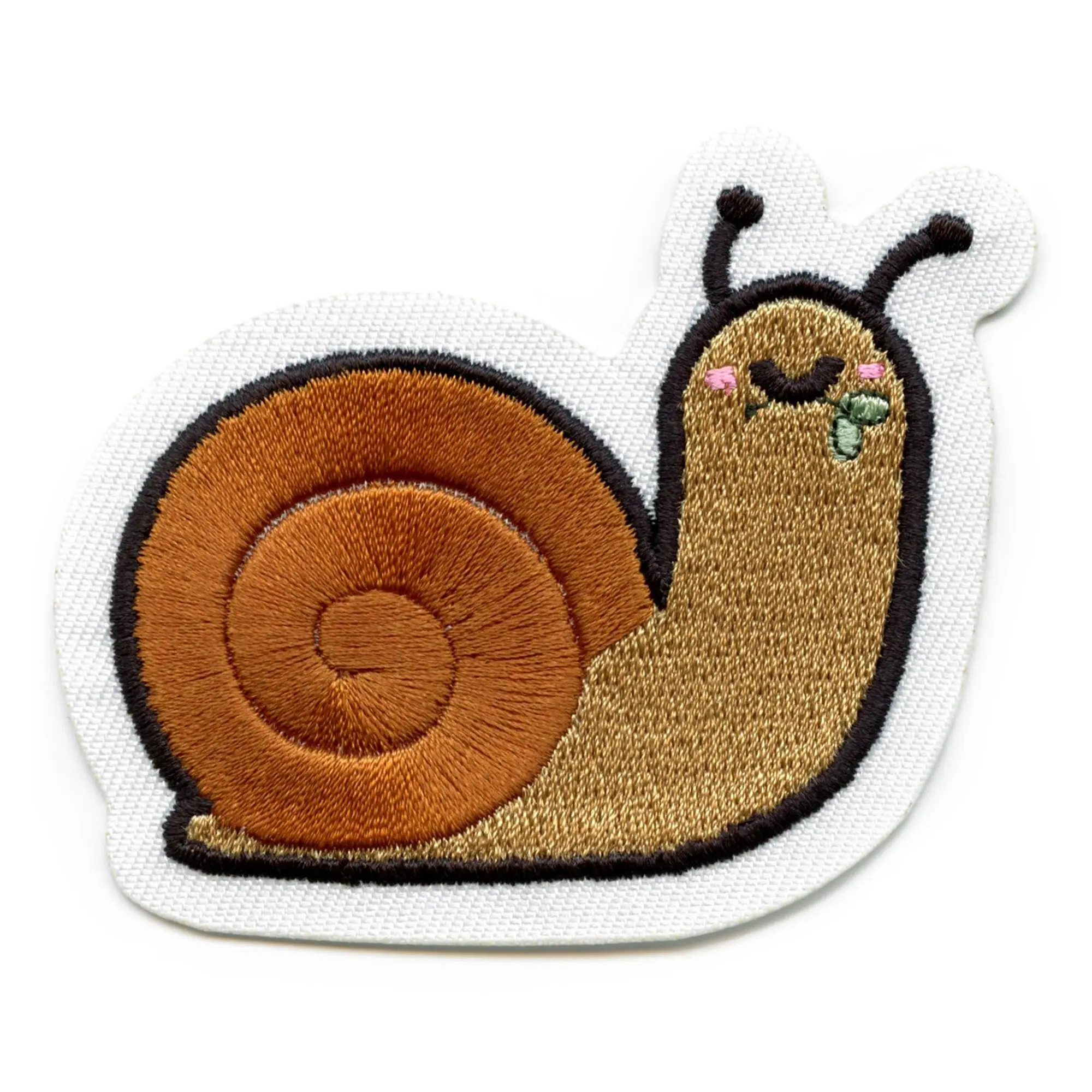 Cute Snail Patch With Leaf Embroidered Iron On