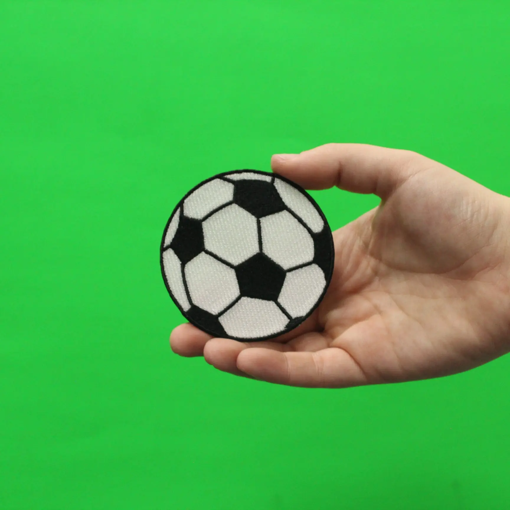 Soccer Ball Embroidered Iron On Patch - Image 2