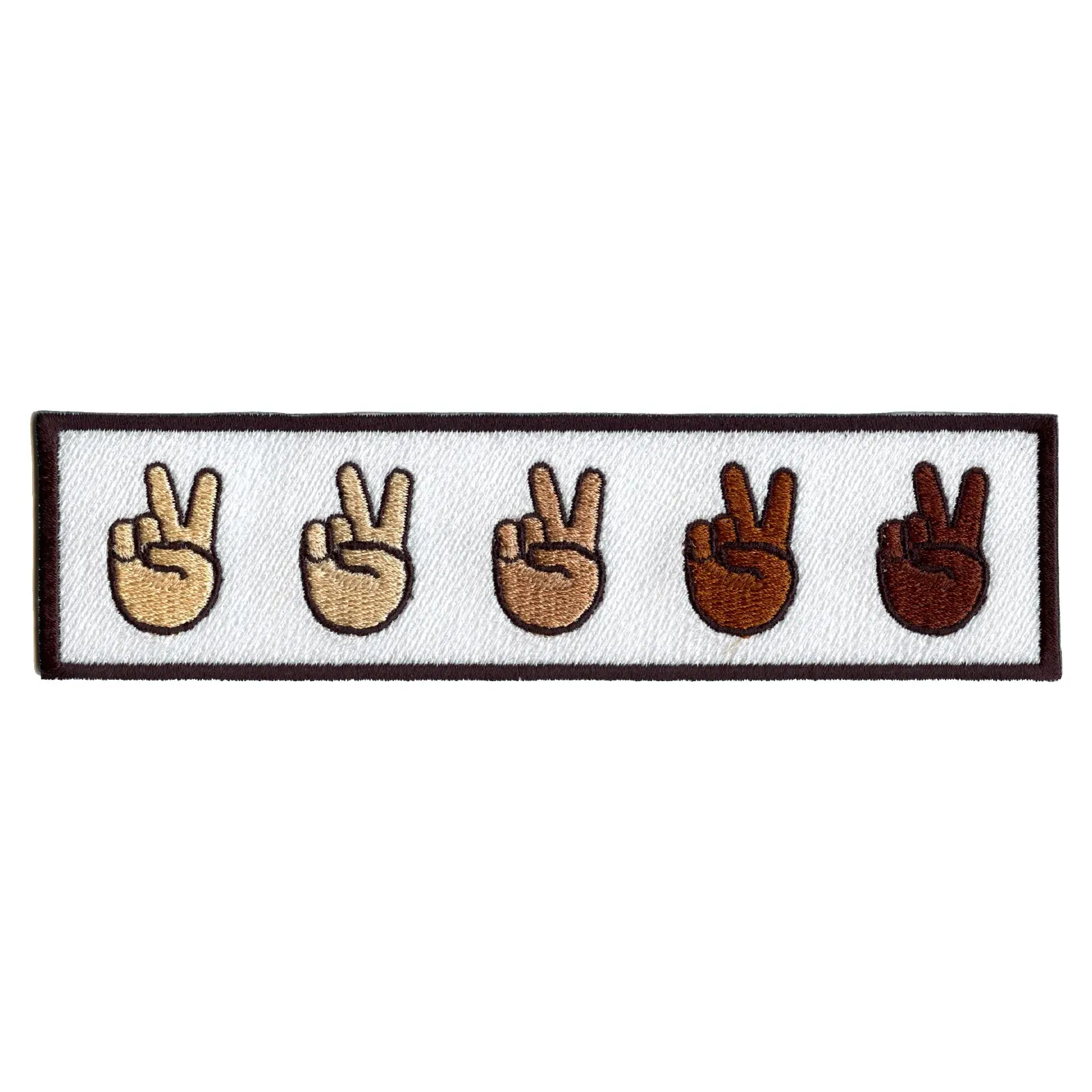 Solidarity Peace Signs Embroidered Iron On Patch